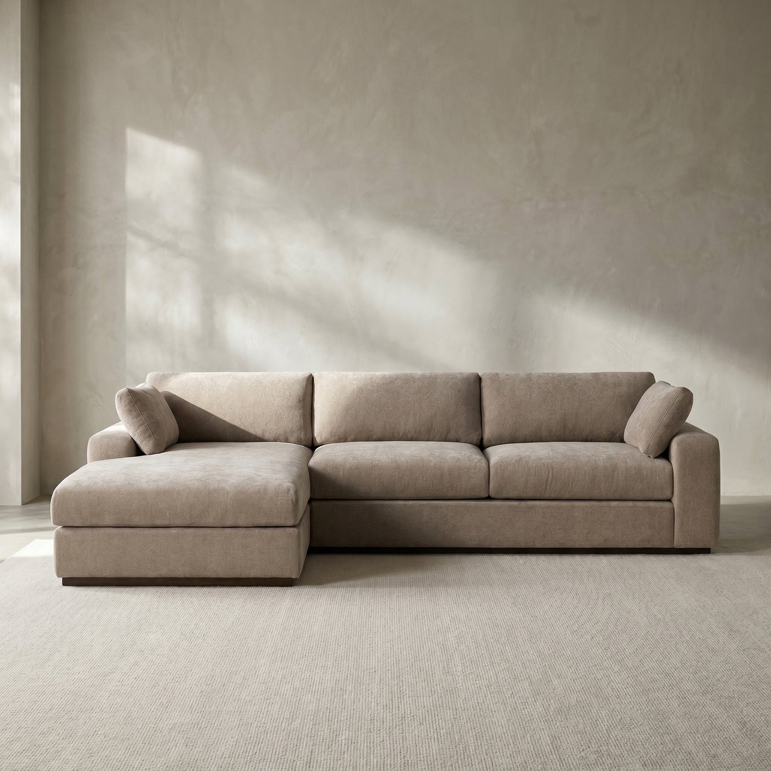 Malaga Left-Facing Sectional Sofa | Drift Brown 