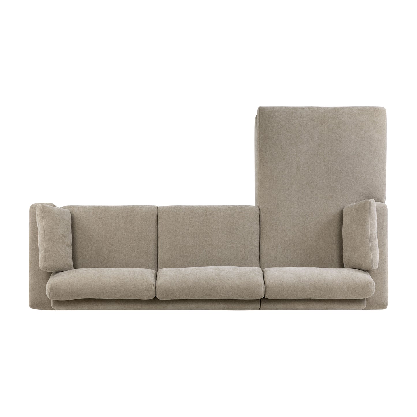 Malaga Left-Facing Sectional Sofa | Drift Brown