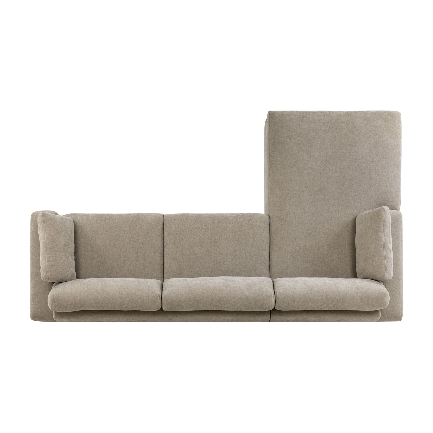 Malaga Left-Facing Sectional Sofa | Drift Brown 