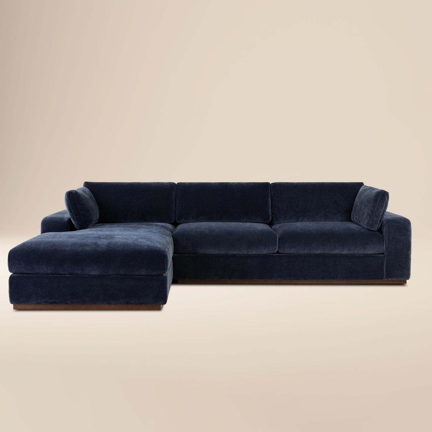 Malaga Left-Facing Sectional Sofa | Mystic Blue