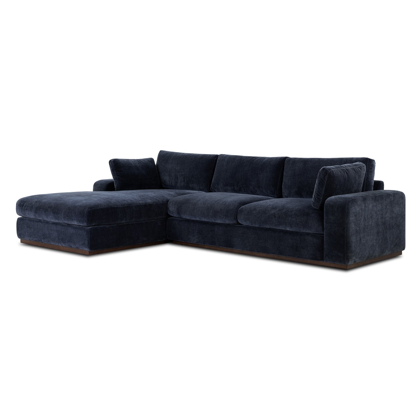 Malaga Left-Facing Sectional Sofa | Mystic Blue