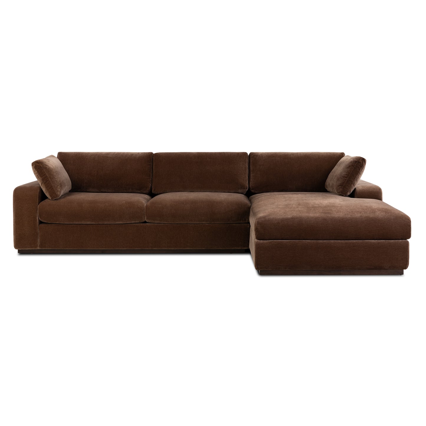 Malaga Right-Facing Sectional Sofa | Bronzer Brown