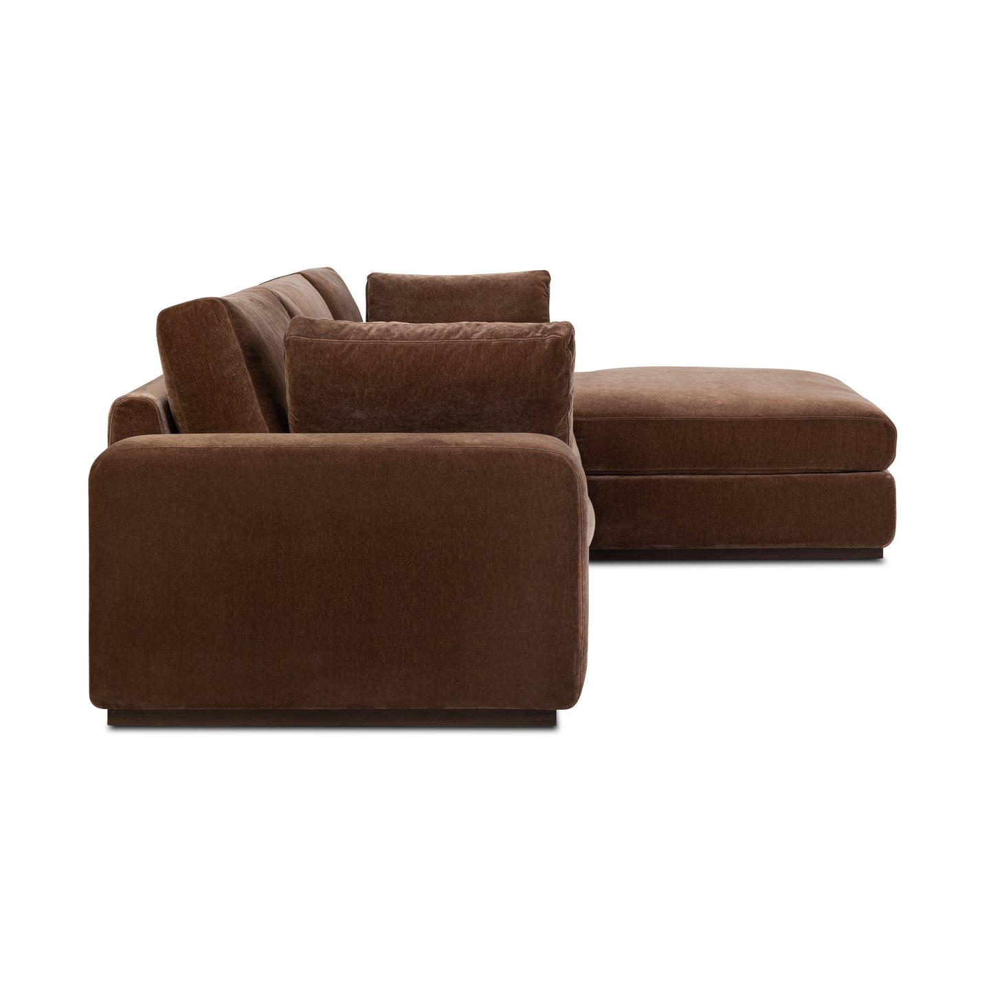 Malaga Right-Facing Sectional Sofa | Bronzer Brown