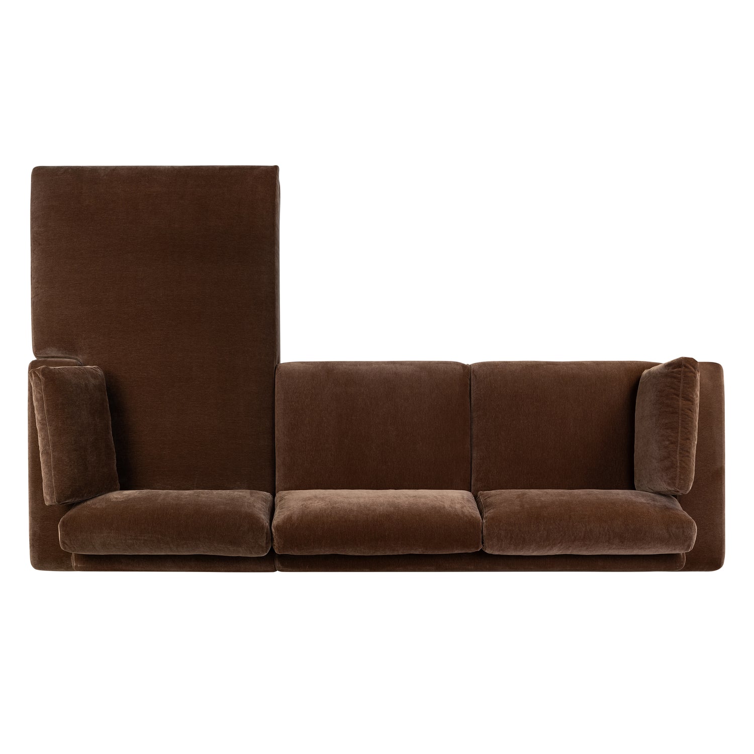 Malaga Right-Facing Sectional Sofa | Bronzer Brown 