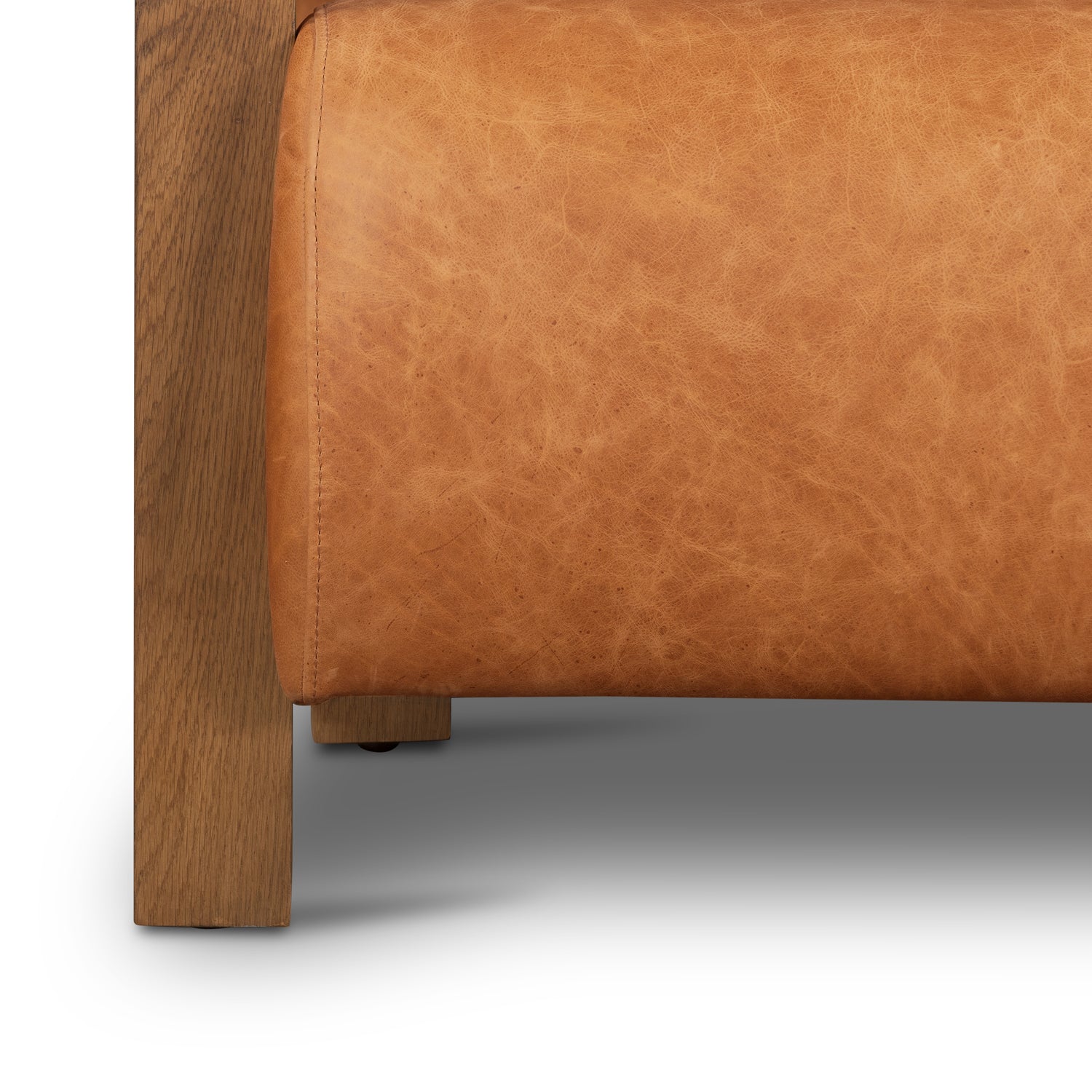 Giza Leather Lounge Chair | Cognac Tan | Single 