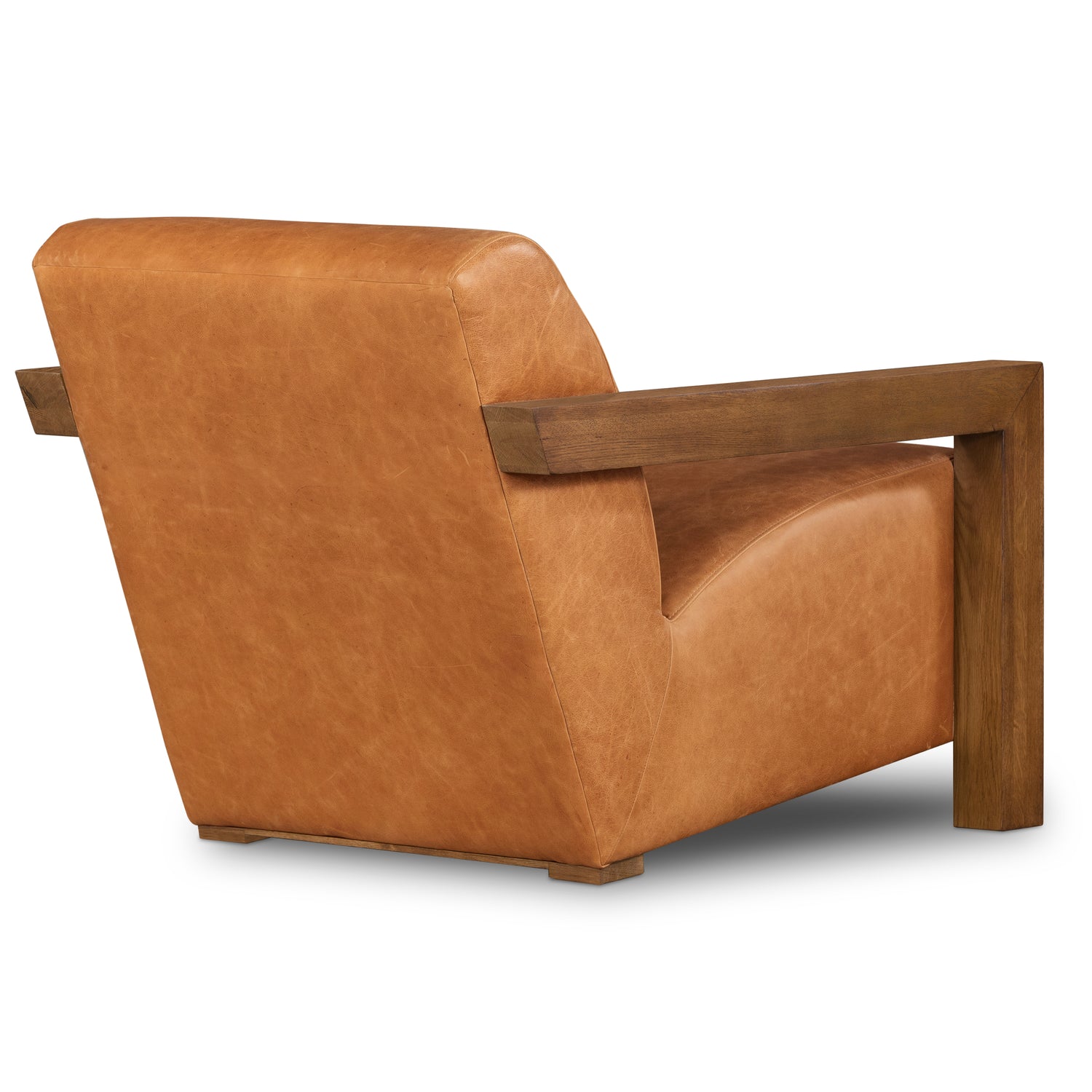 Giza Leather Lounge Chair | Cognac Tan | Single 