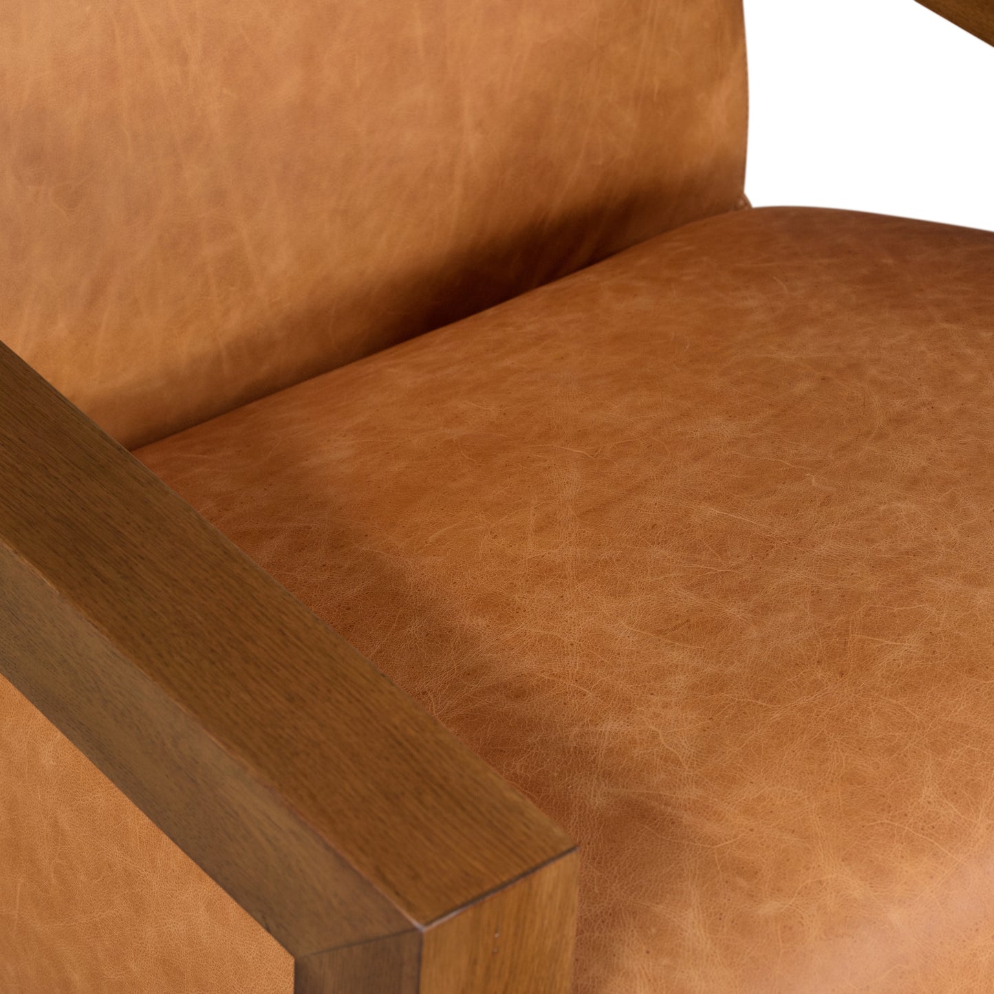 Giza Leather Lounge Chair | Cognac Tan | Single