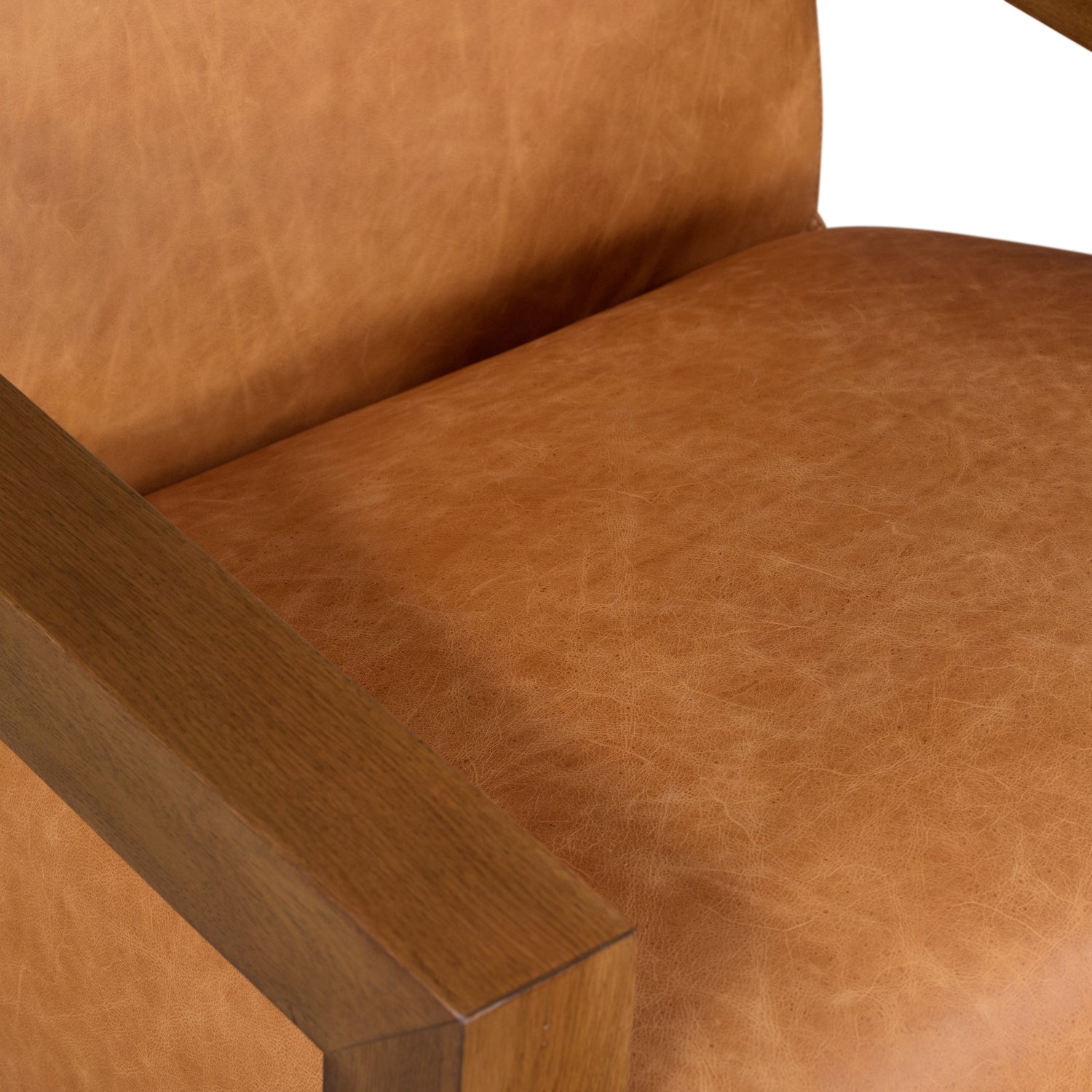 Giza Leather Lounge Chair | Cognac Tan | Single 