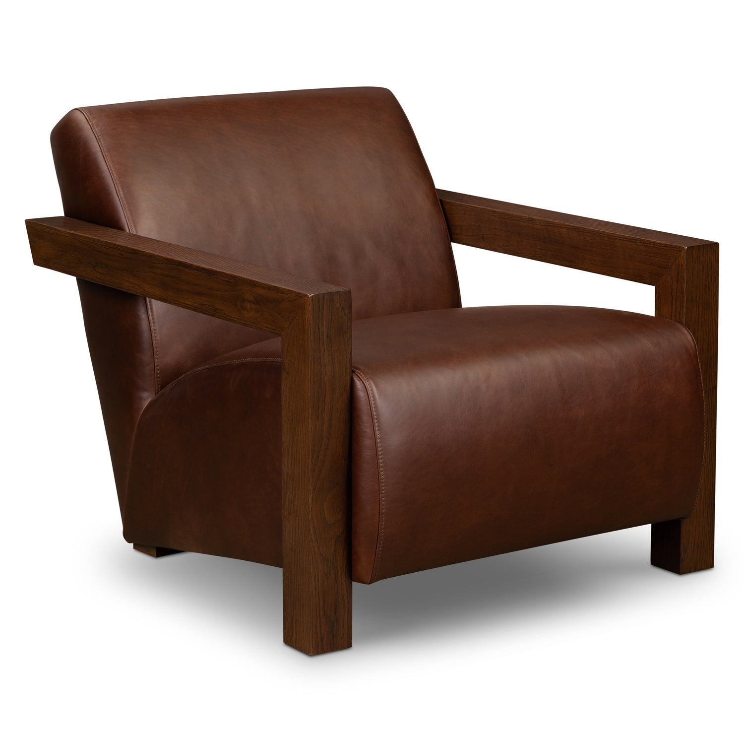 Giza Leather Lounge Chair | Oscuro Brown | Set of 2 