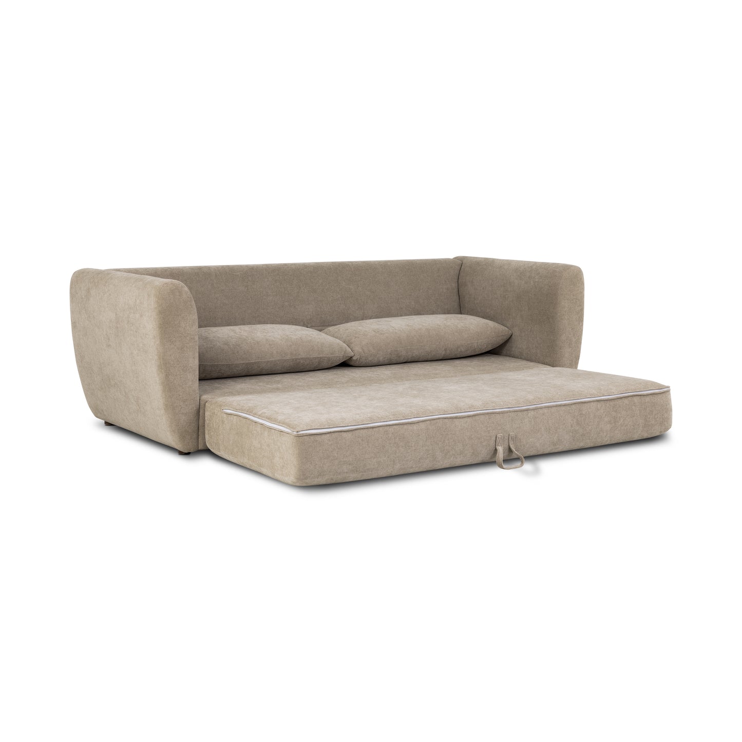 Matera 92" Sleeper Sofa Bed with Storage Compartment | Drift Brown