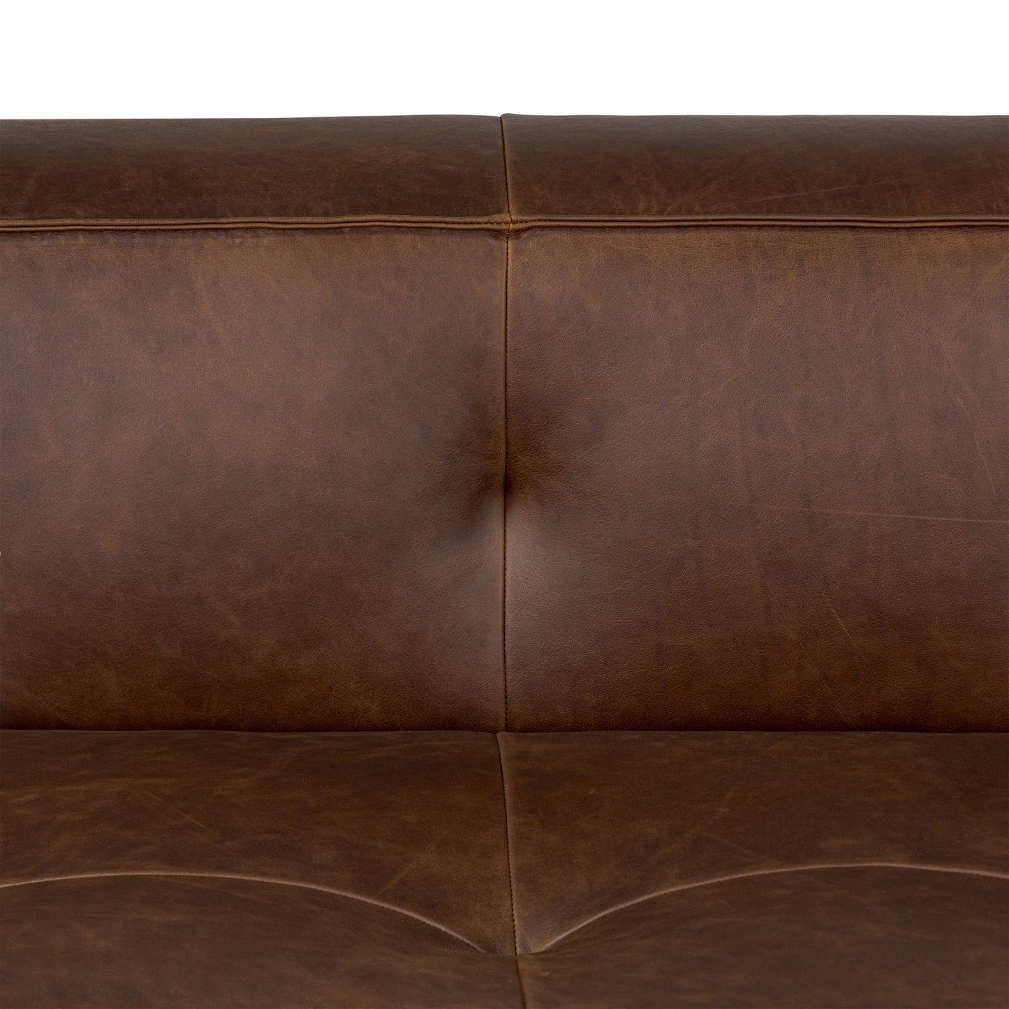 Capa 129" Leather L-Shaped Corner Sectional Sofa | Chocolate Brown