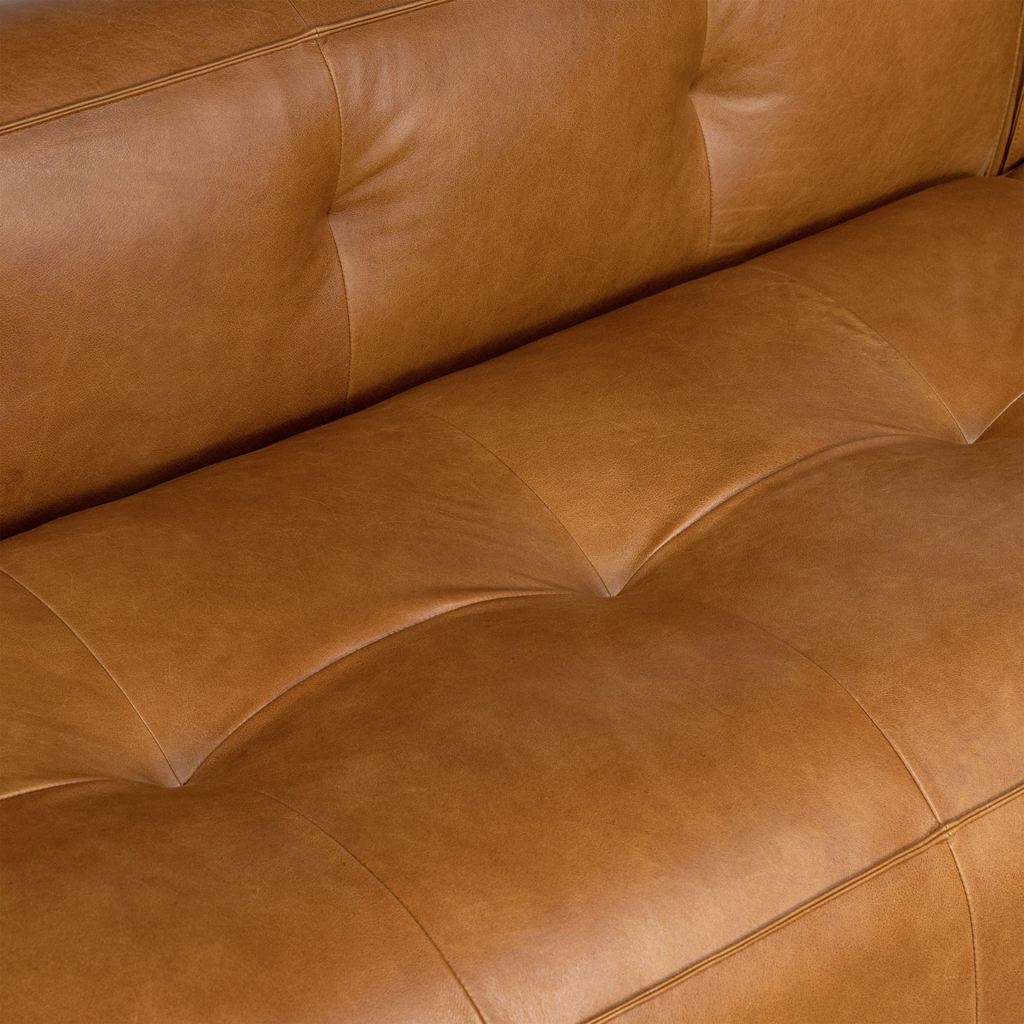 Capa 129" Leather L-Shaped Corner Sectional Sofa | Saddle Tan