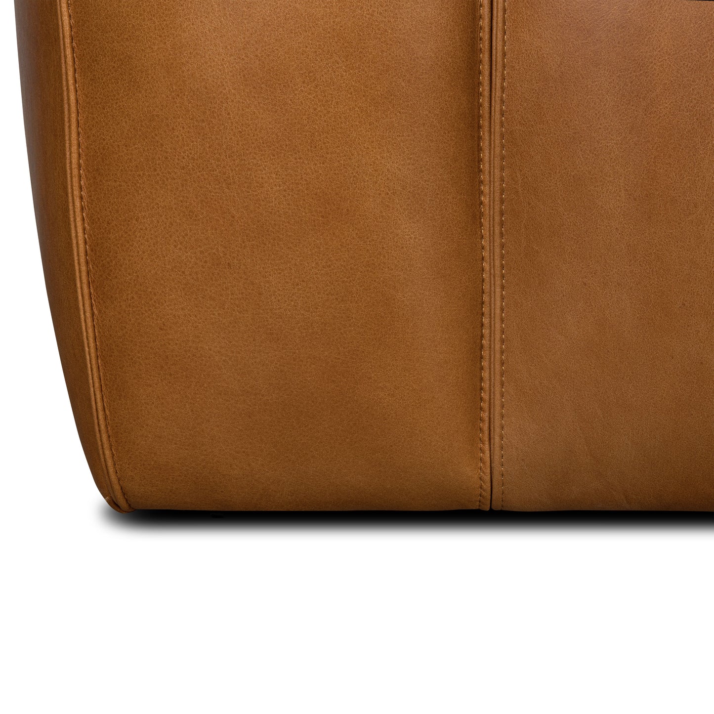 Capa 129" Leather L-Shaped Corner Sectional Sofa | Saddle Tan