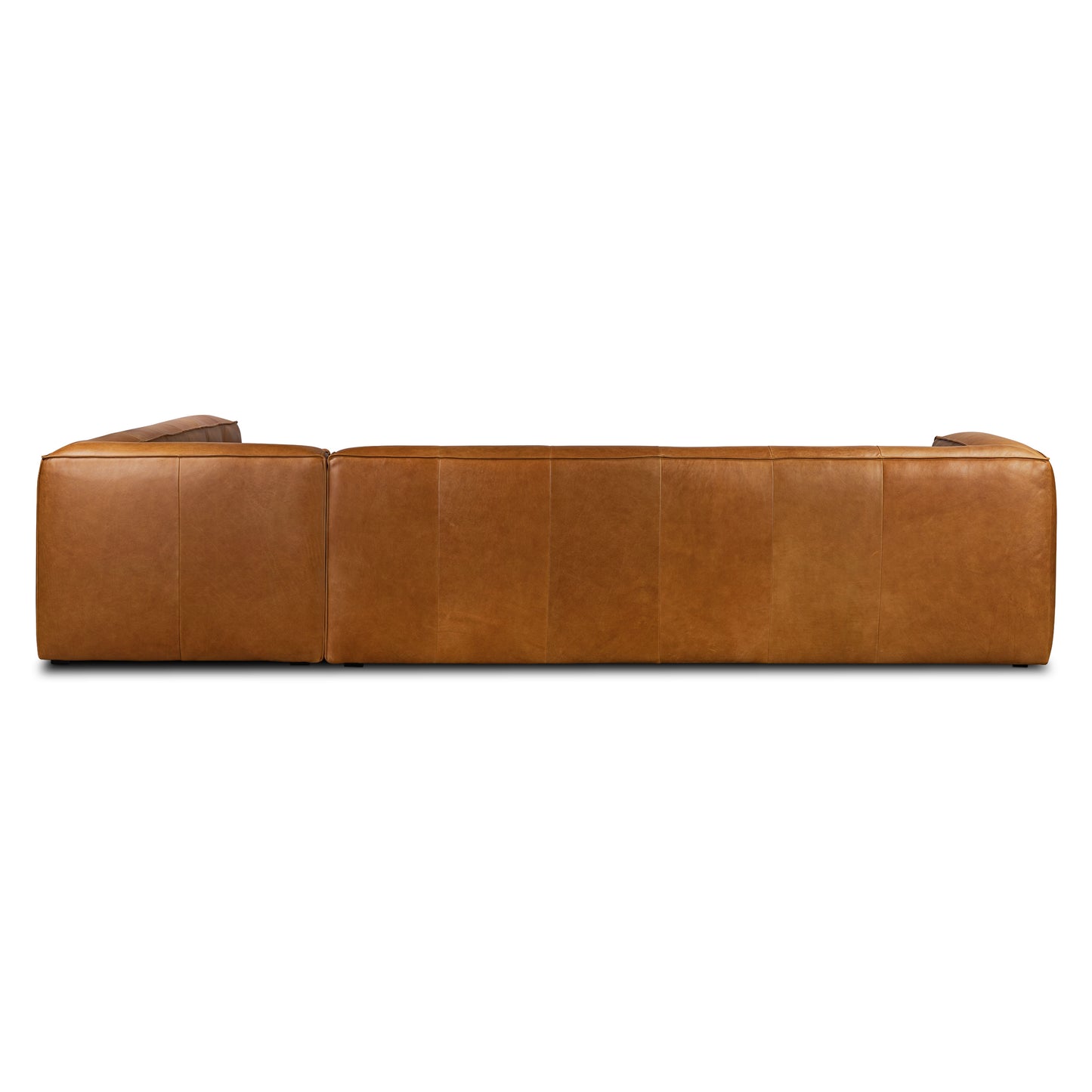 Capa 129" Leather L-Shaped Corner Sectional Sofa | Saddle Tan