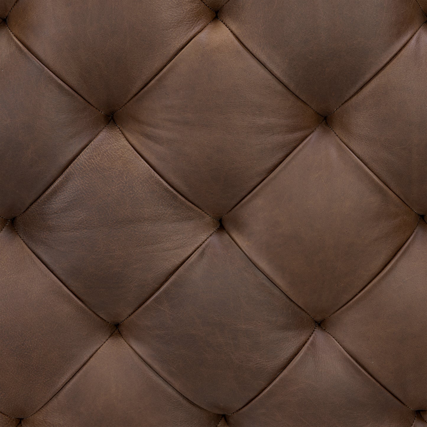 Turin Leather Ottoman | Cocoa Brown
