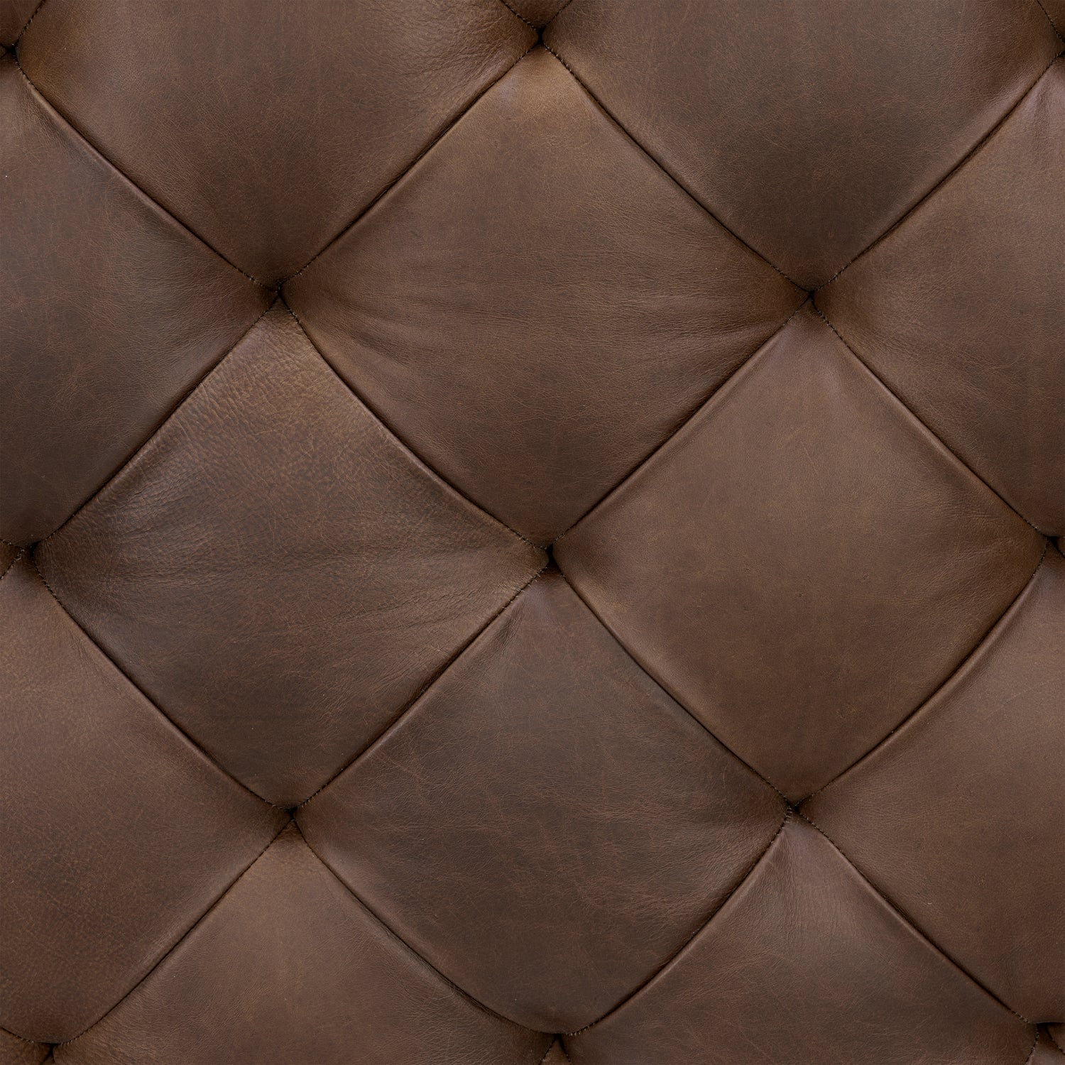 Turin Leather Ottoman | Cocoa Brown 
