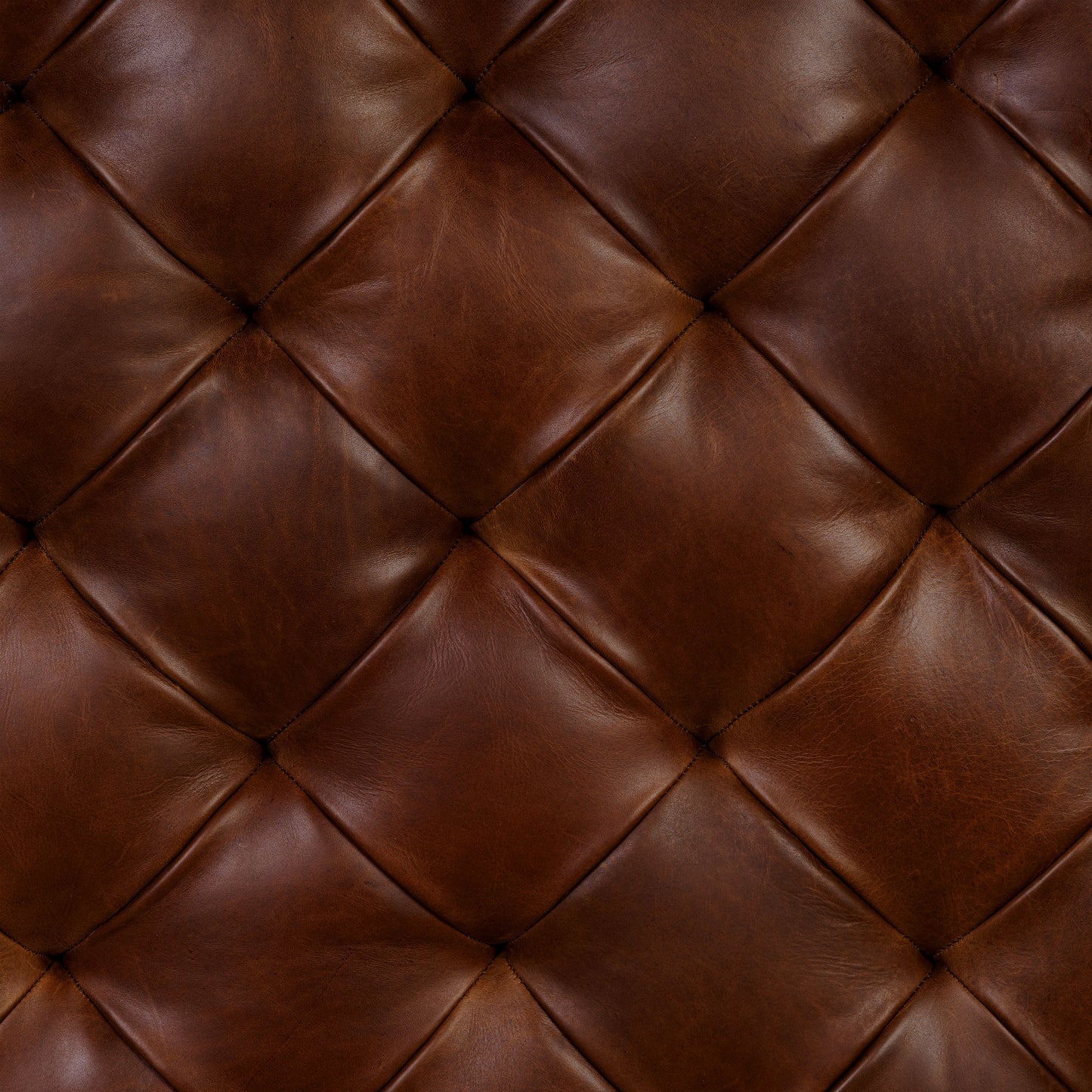 Turin Leather Ottoman | Oscuro Brown