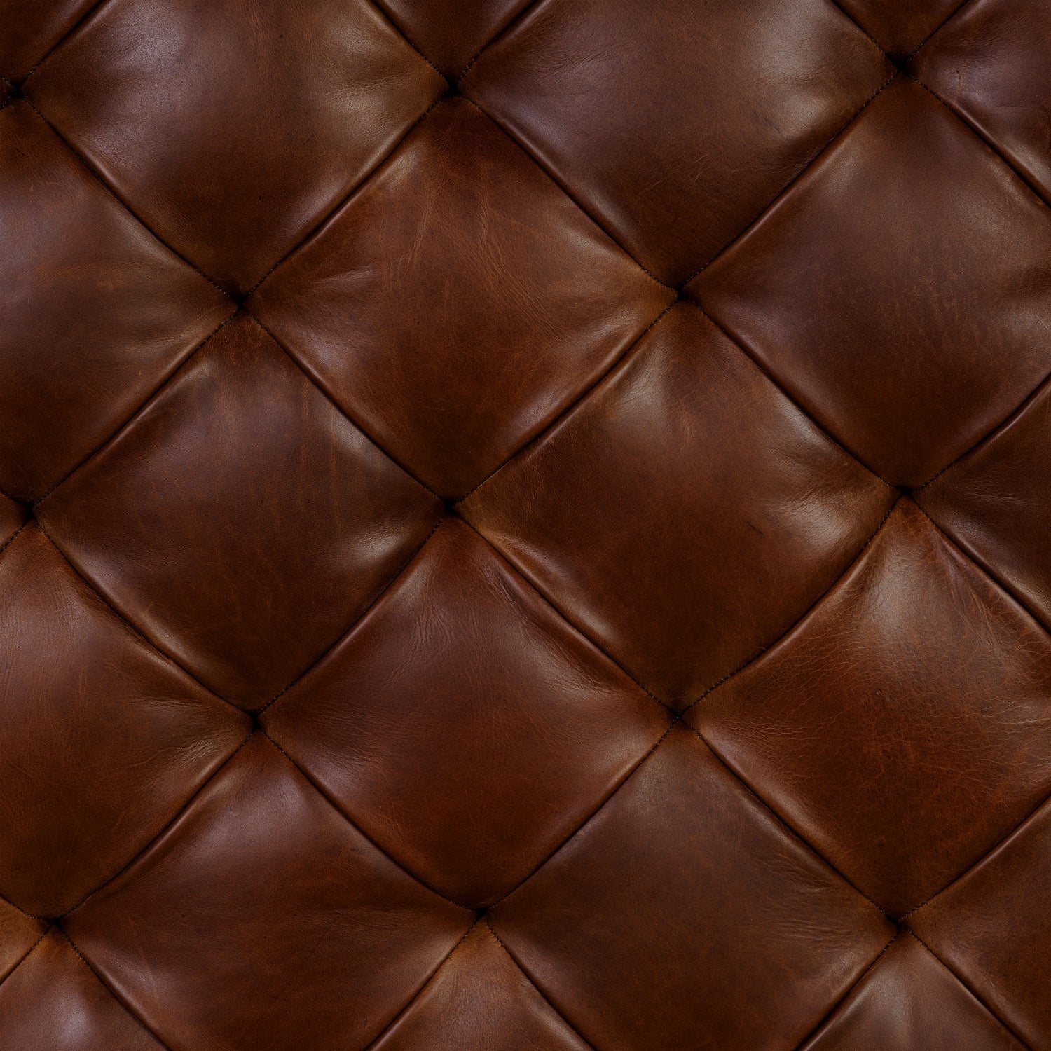 Turin Leather Ottoman | Oscuro Brown 