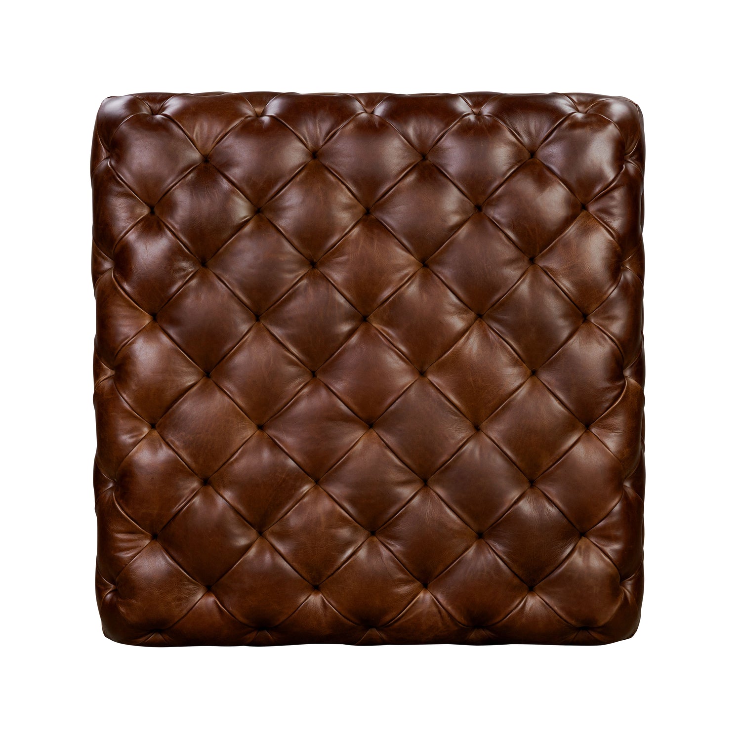 Turin Leather Ottoman | Oscuro Brown 