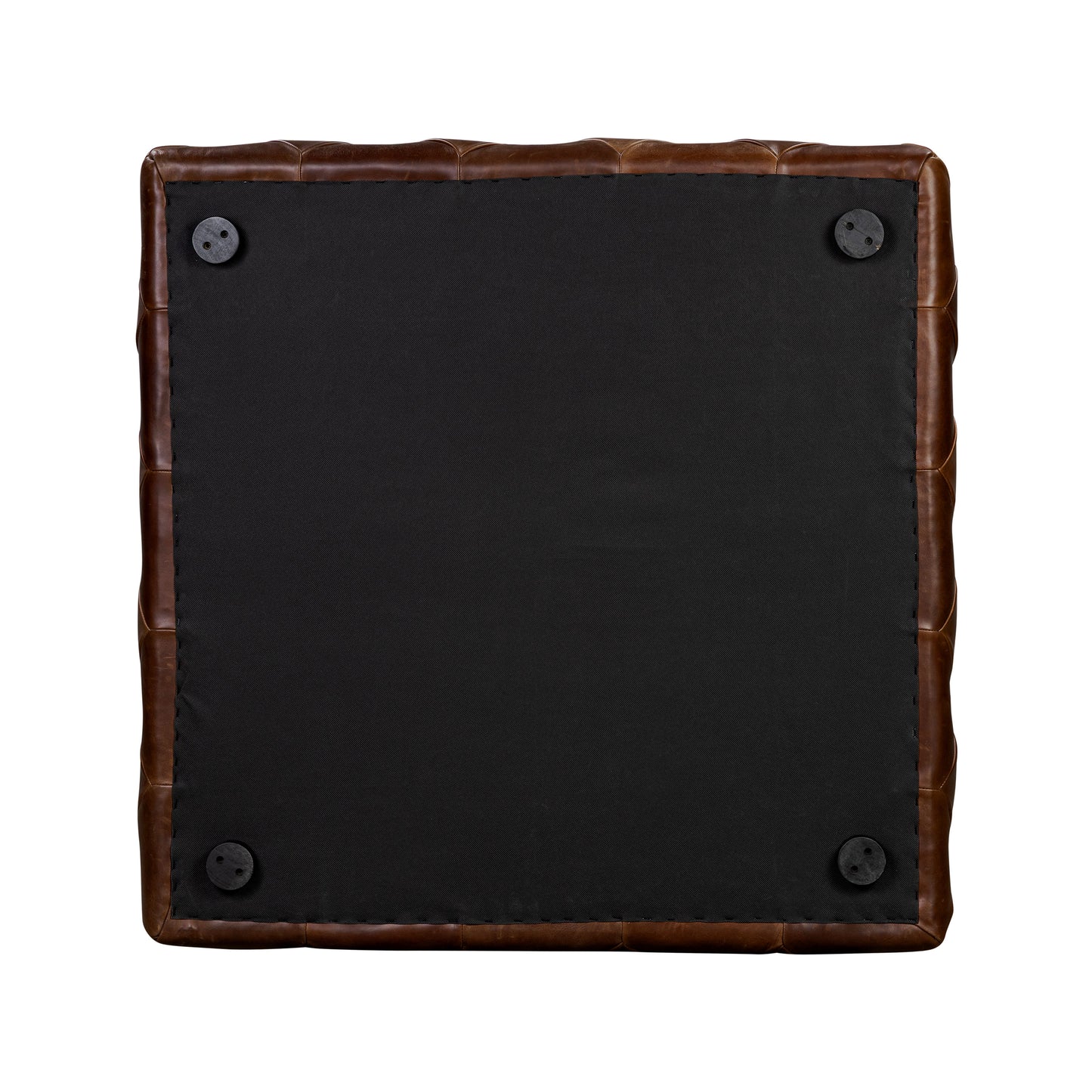 Turin Leather Ottoman | Oscuro Brown