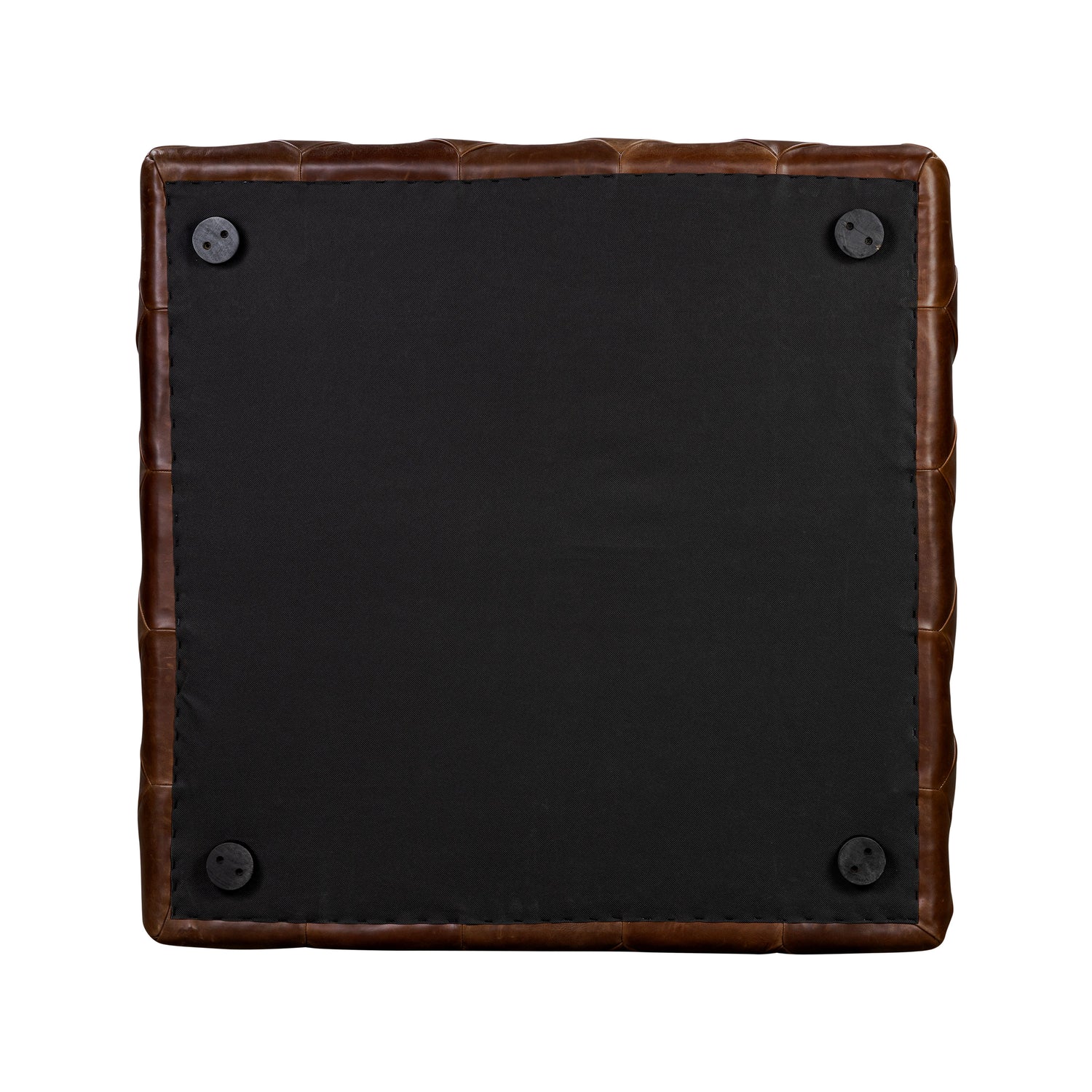 Turin Leather Ottoman | Oscuro Brown 
