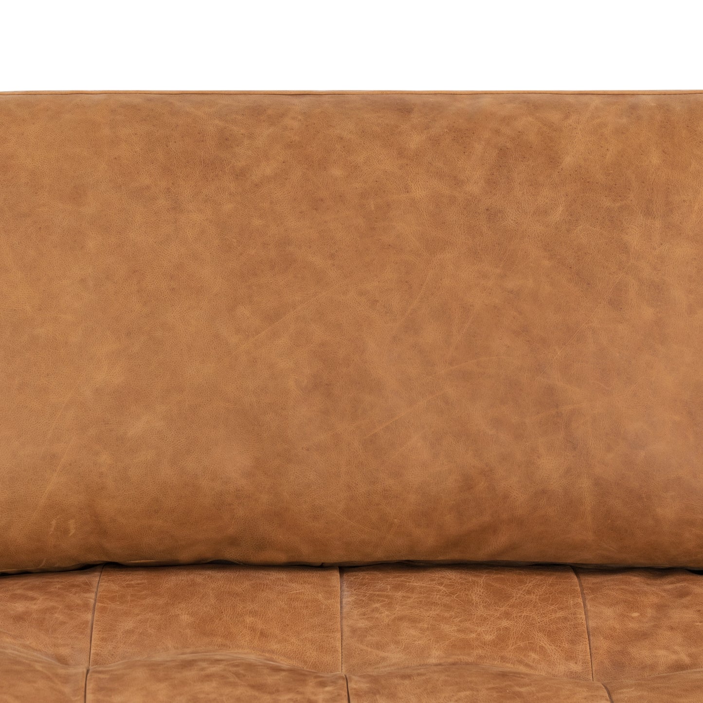 Napa 104.5" Leather Left-Facing Sectional Sofa | Cognac Tan