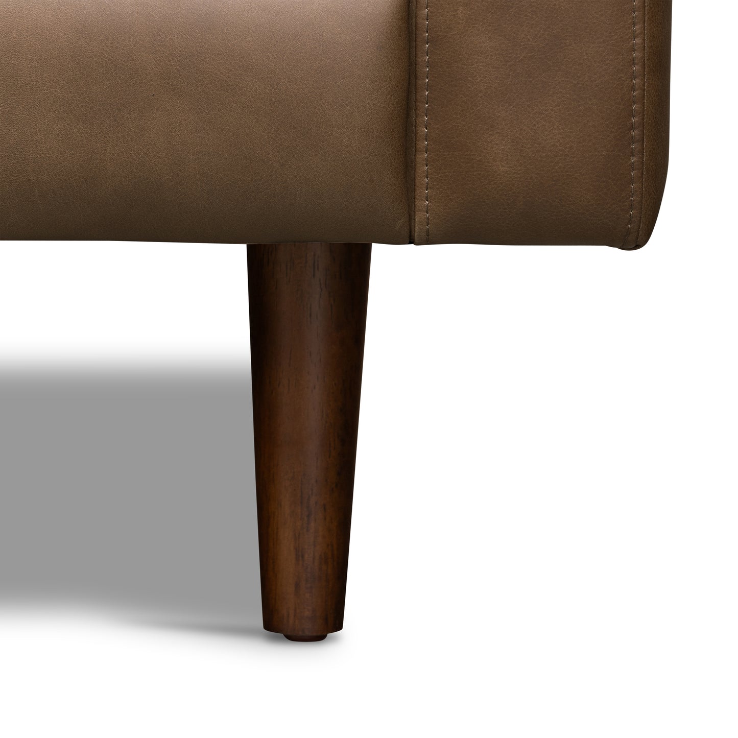 Napa 104.5" Leather Left-Facing Sectional Sofa | Cocoa Brown