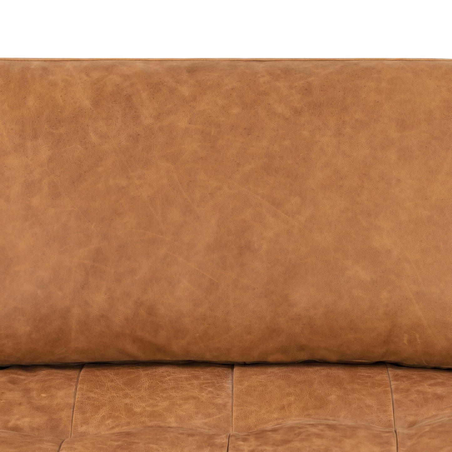 Napa 104.5" Leather Right-Facing Sectional Sofa | Cognac Tan
