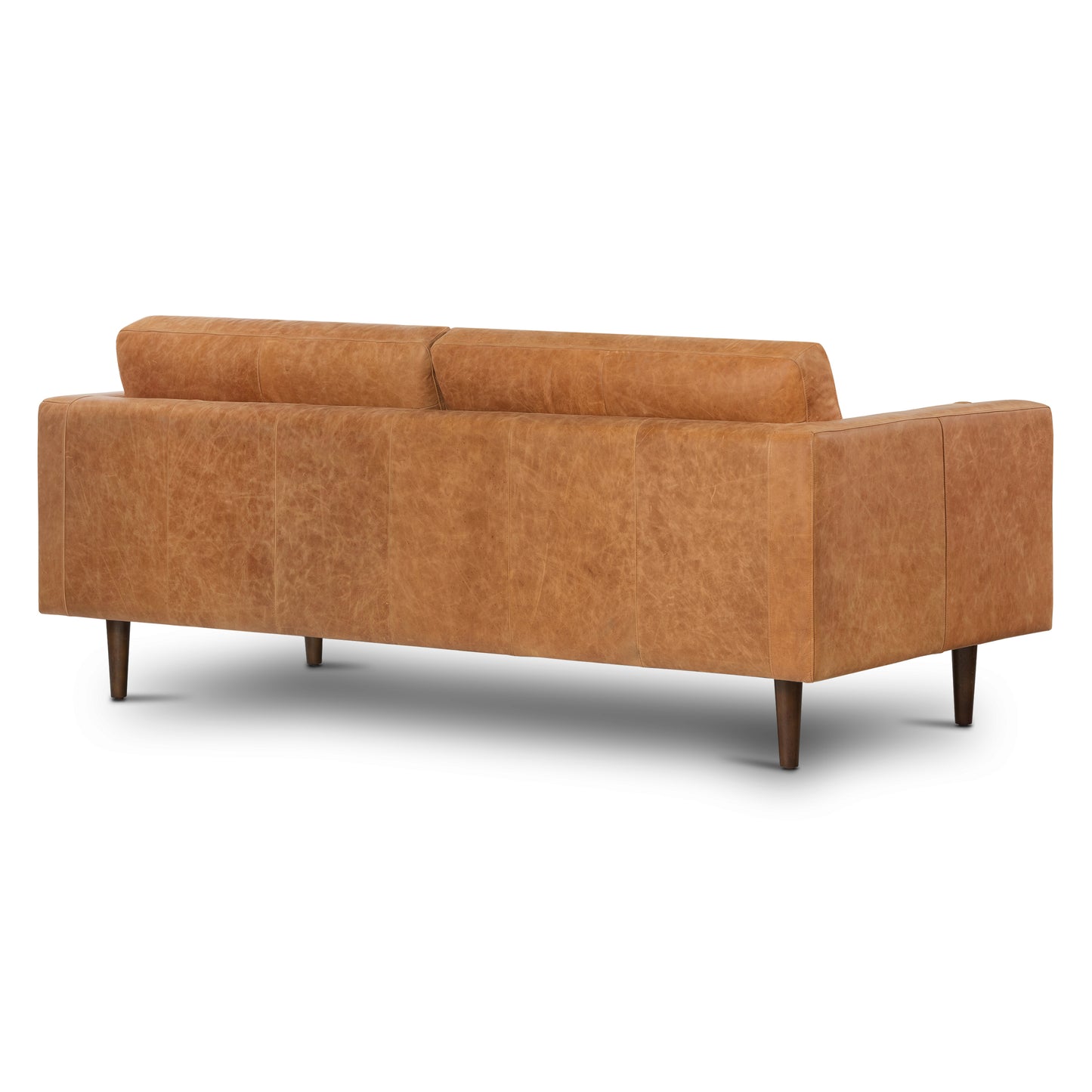 Napa 72" Leather Apartment Sofa | Cognac Tan