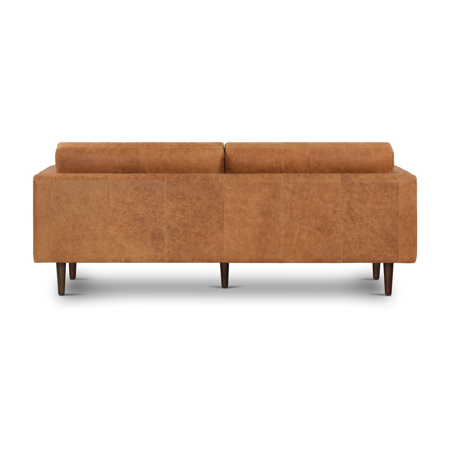 Napa 72" Leather Apartment Sofa | Cognac Tan