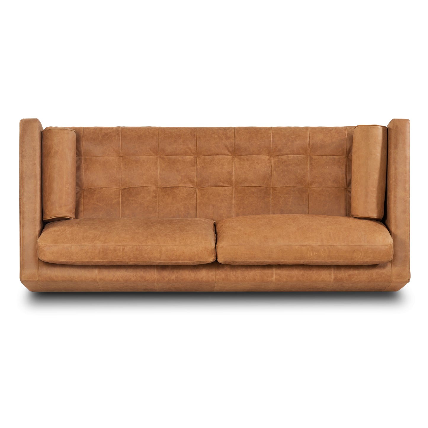 Napa 72" Leather Apartment Sofa | Cognac Tan