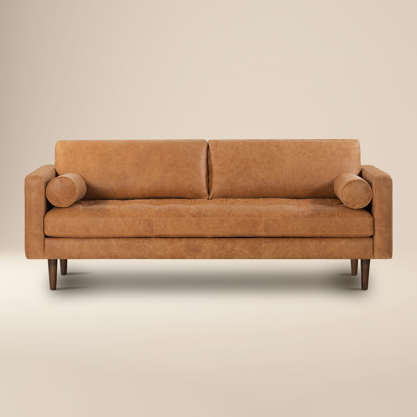 Napa 88.5” Leather Sofa | Cognac Tan