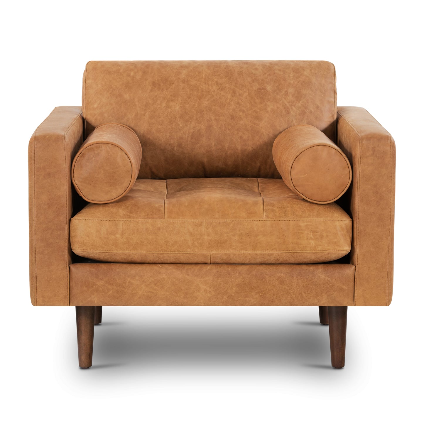 Napa Leather Lounge Chair | Cognac Tan | Single
