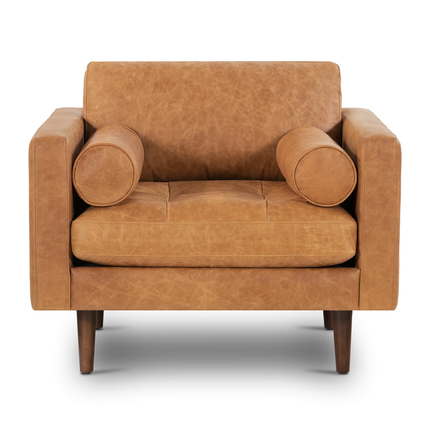 Napa Leather Lounge Chair | Cognac Tan | Single 
