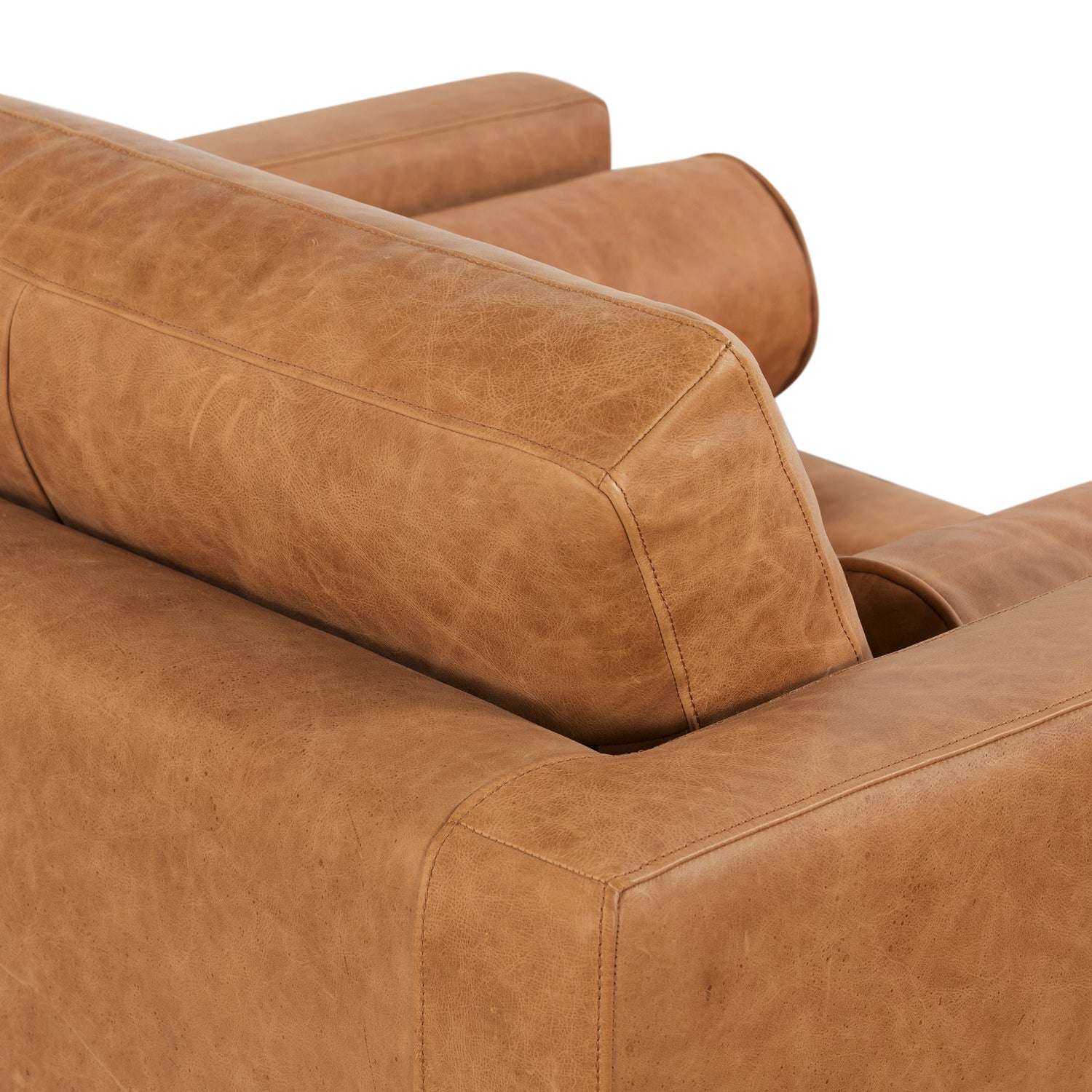 Napa Leather Lounge Chair | Cognac Tan | Single 