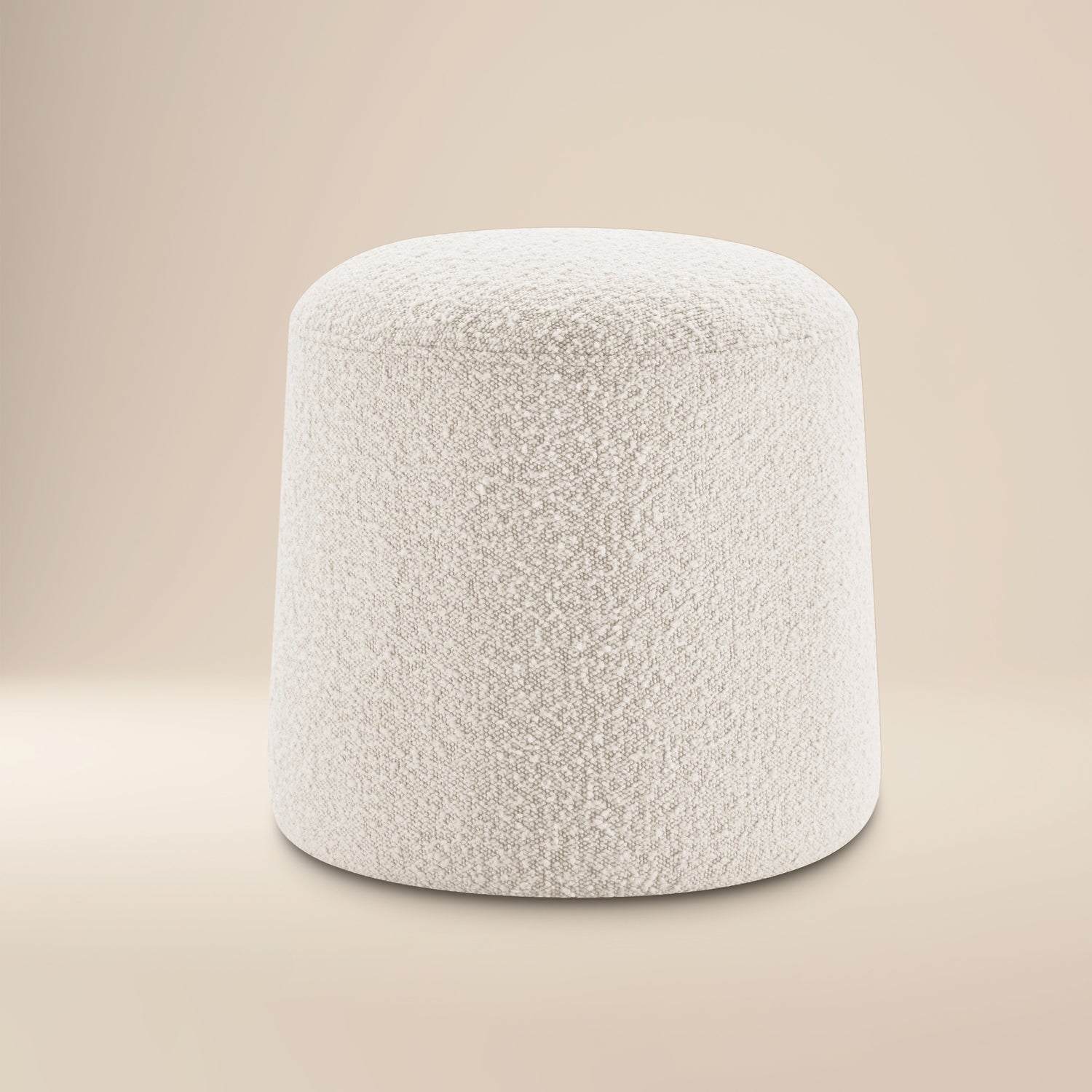 Basel Ottoman | Crema White Boucle 