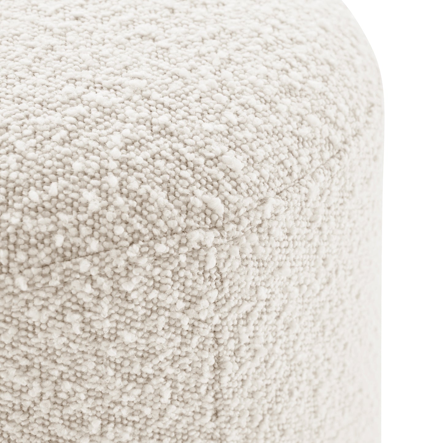 Basel Ottoman | Crema White Boucle