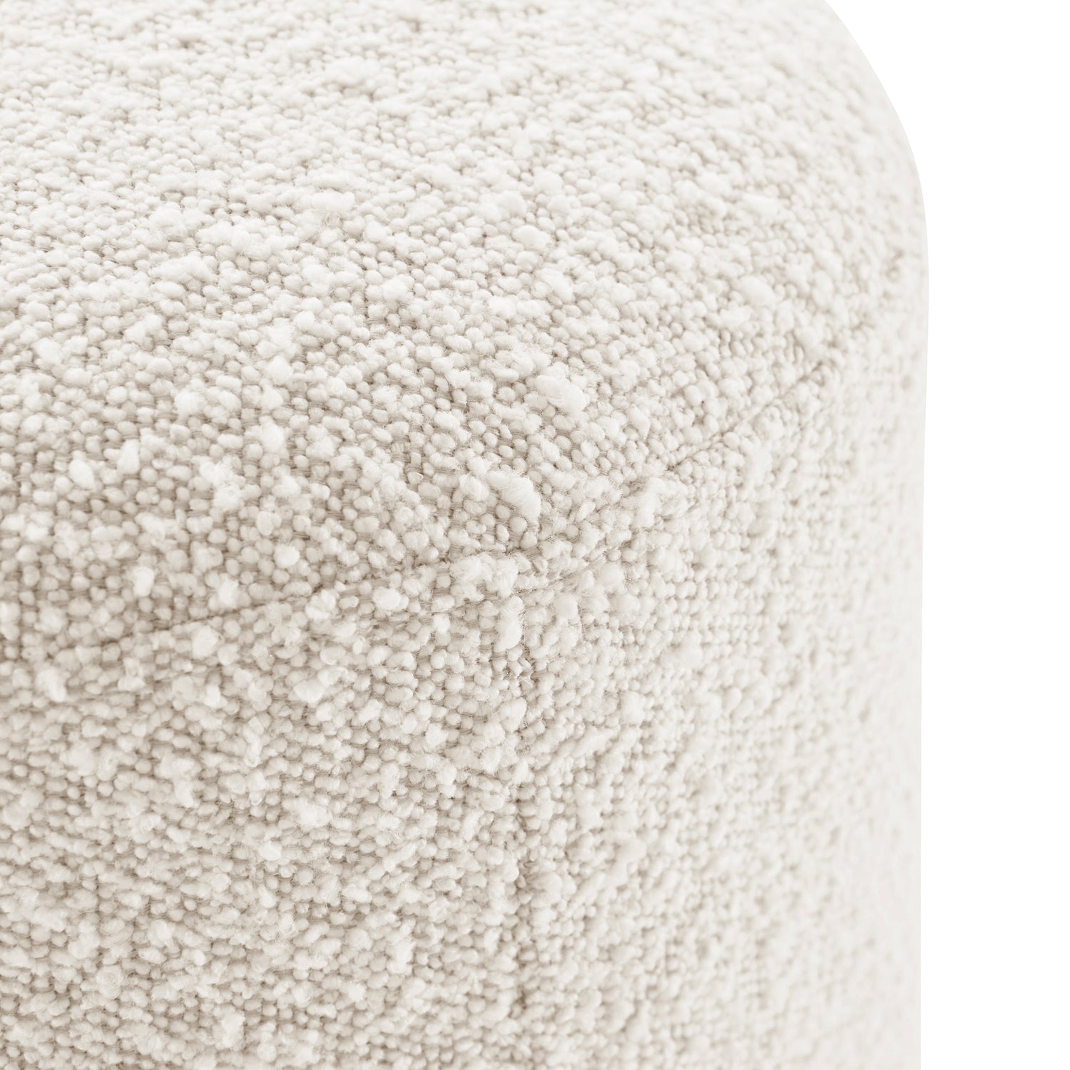 Basel Ottoman | Crema White Boucle 