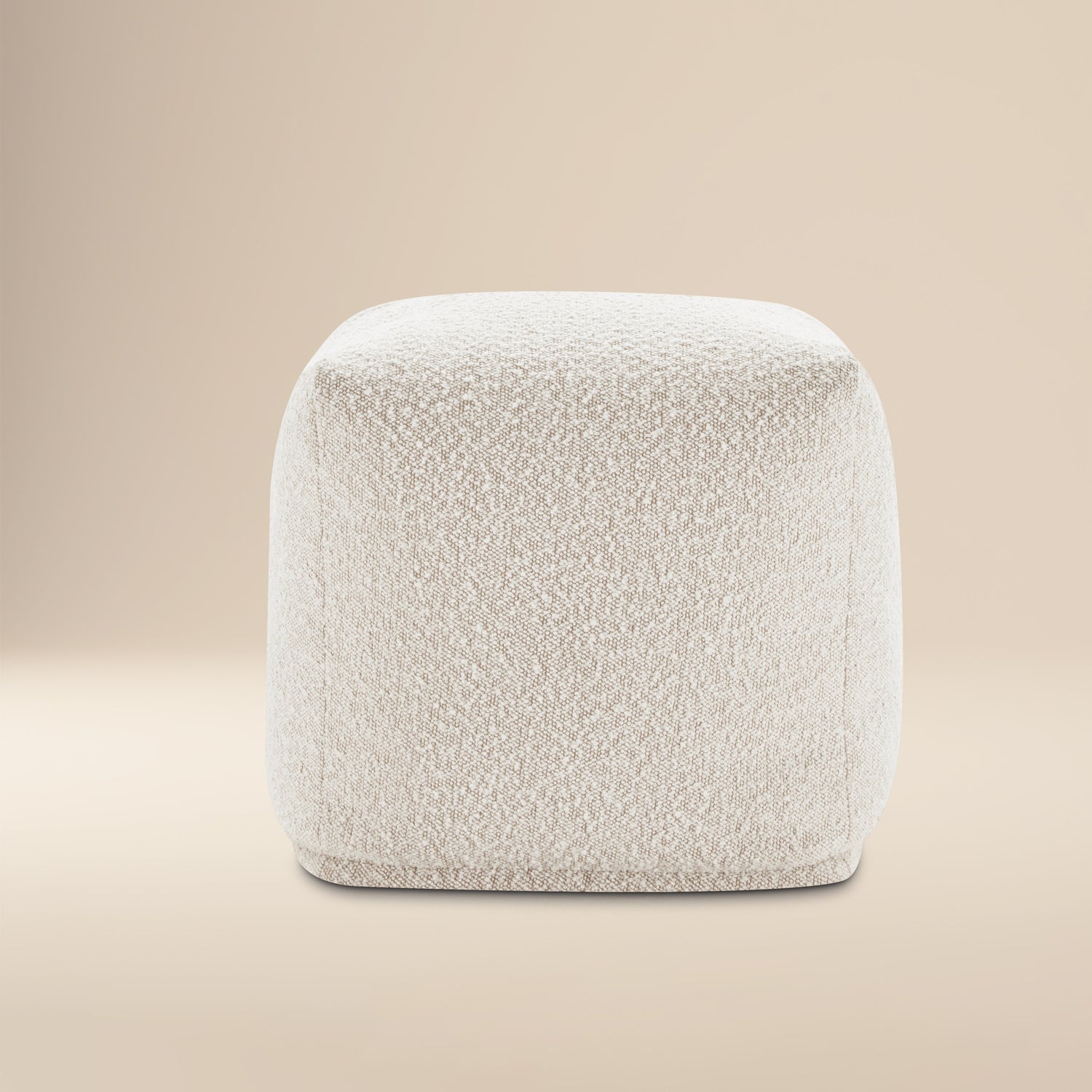 Metz Pouf | Froth White Boucle 