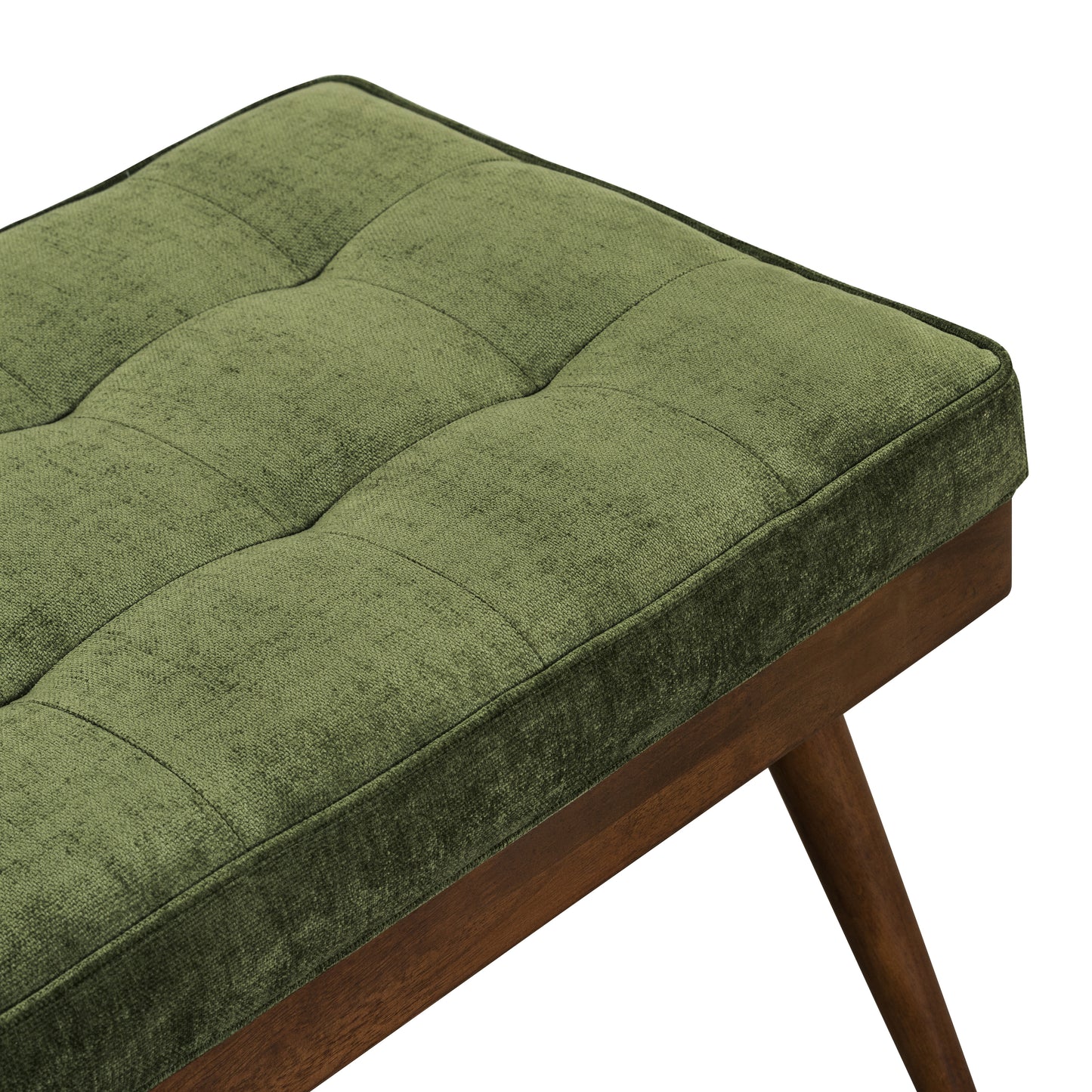 Luca Fabric Bench | Distressed Green