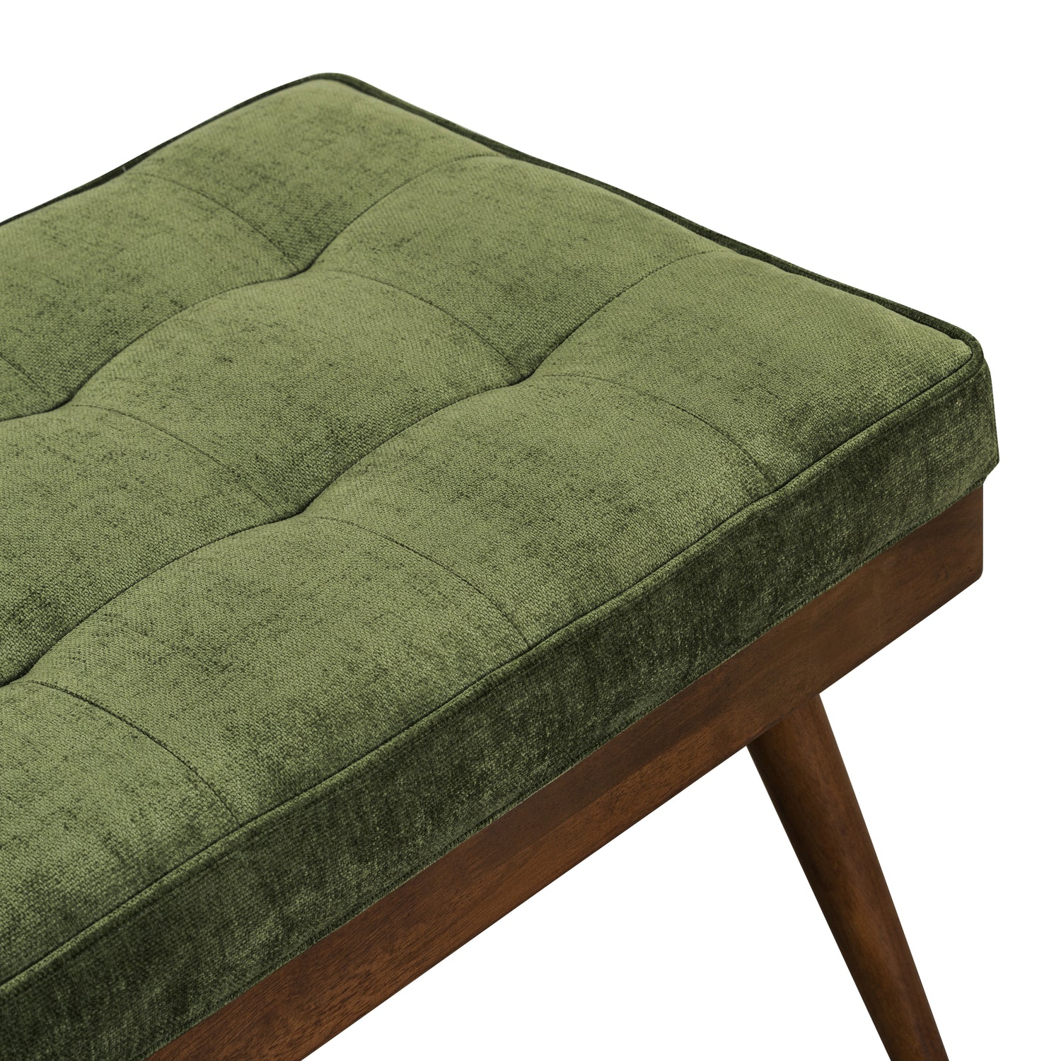 Luca Fabric Bench | Distressed Green 