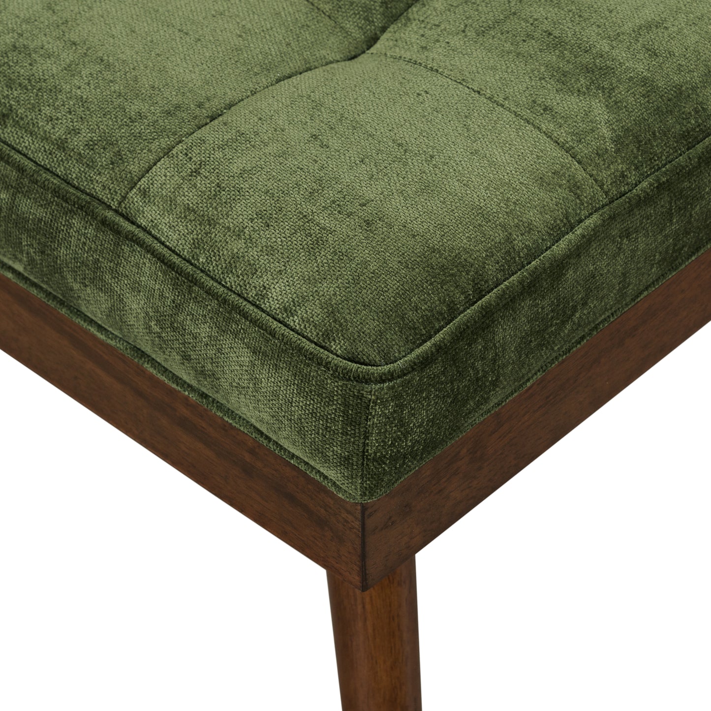 Luca Fabric Bench | Distressed Green