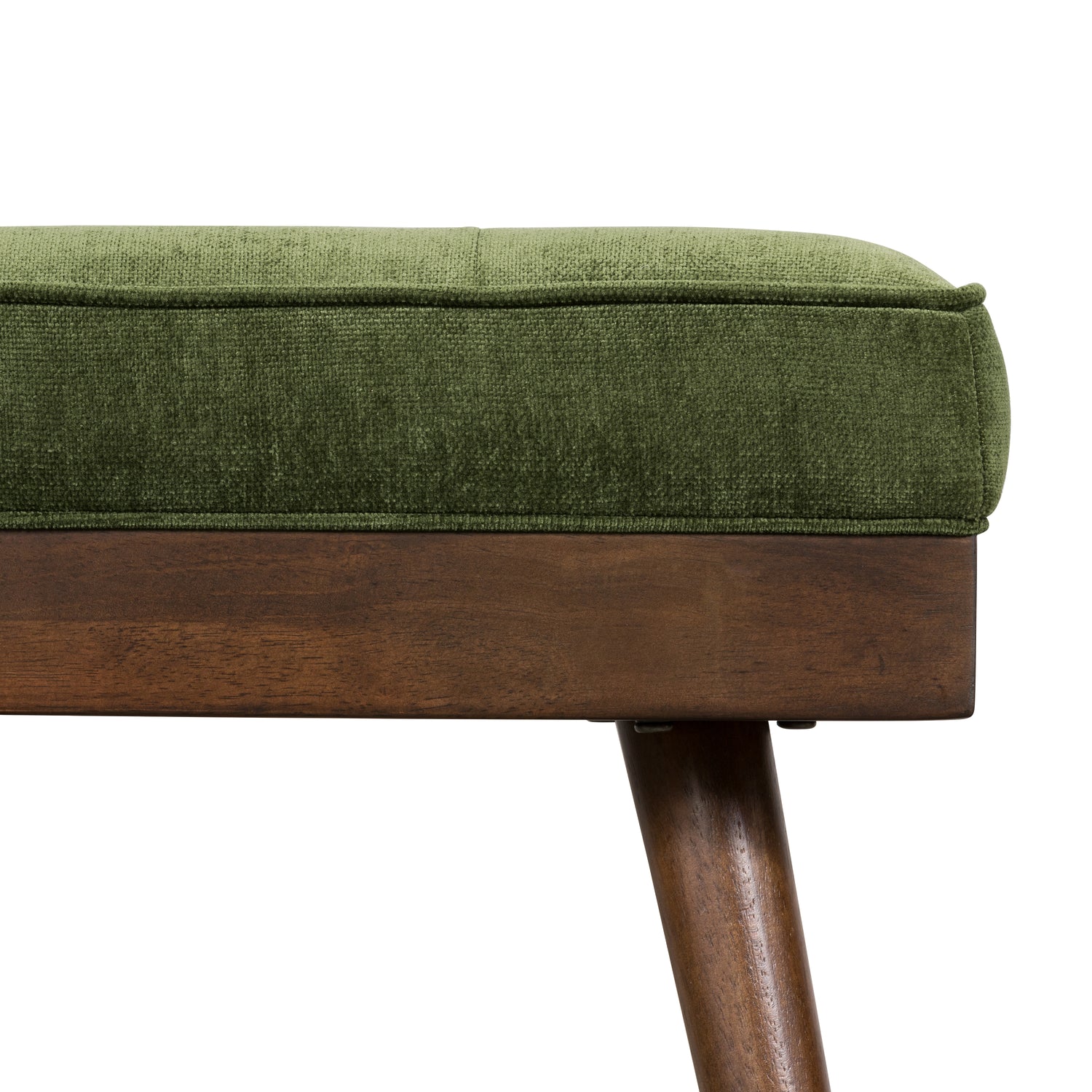 Luca Fabric Bench | Distressed Green 