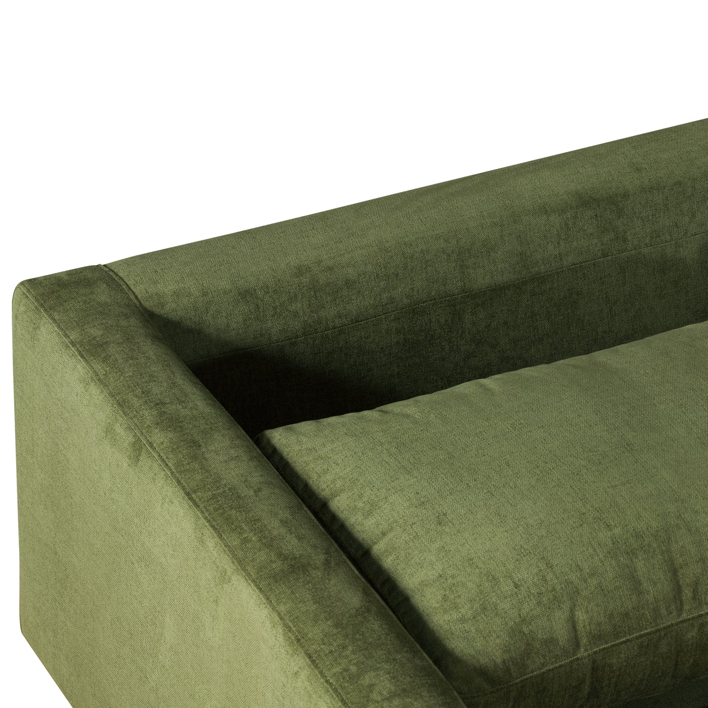 Napa Velvet Corner Sectional Sofa | Distressed Green