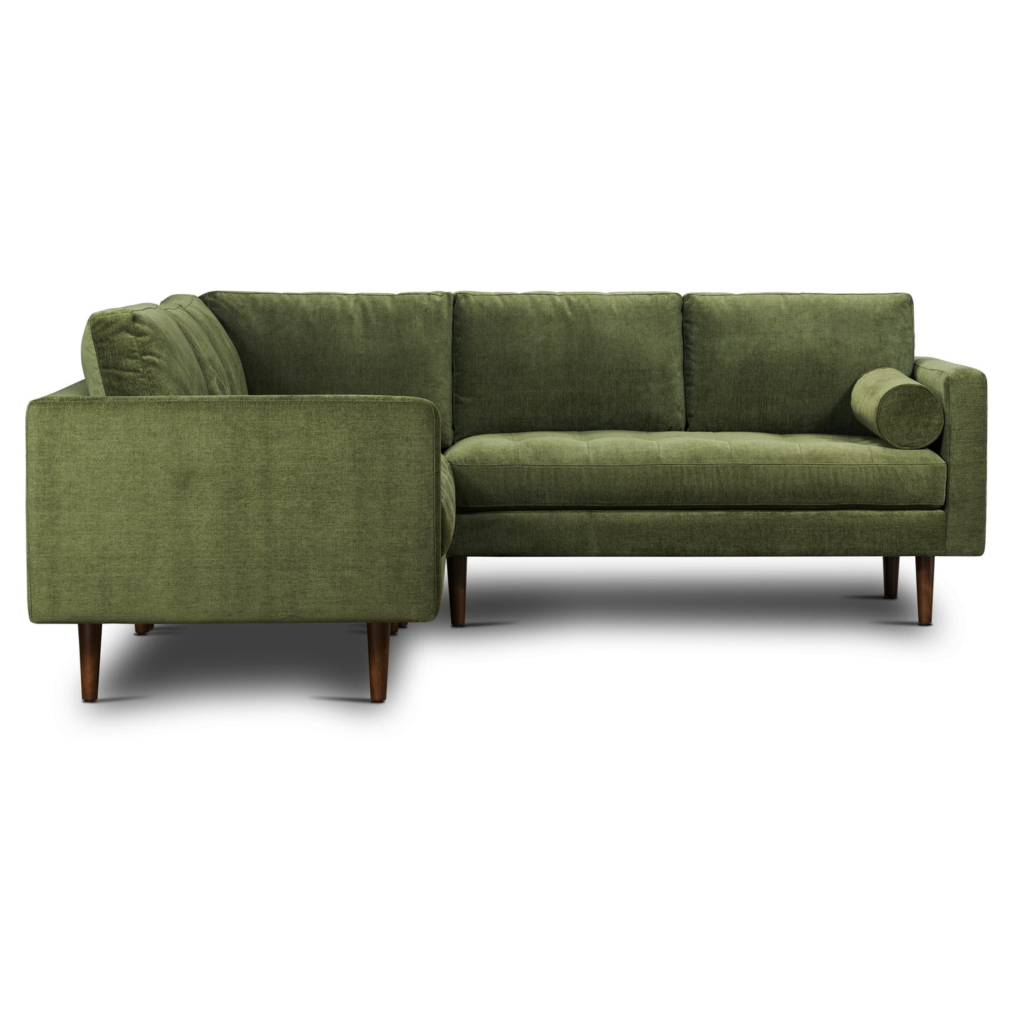 Napa Velvet Corner Sectional Sofa | Distressed Green