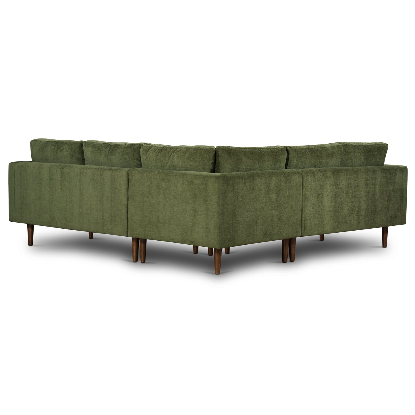 Napa Velvet Corner Sectional Sofa | Distressed Green