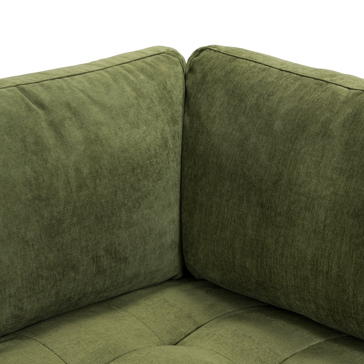 Napa Velvet Corner Sectional Sofa | Distressed Green 