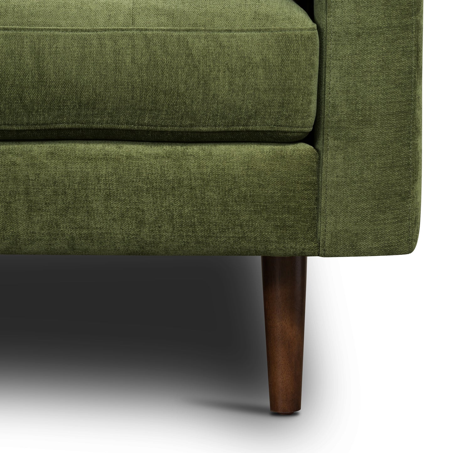 Napa Velvet Corner Sectional Sofa | Distressed Green
