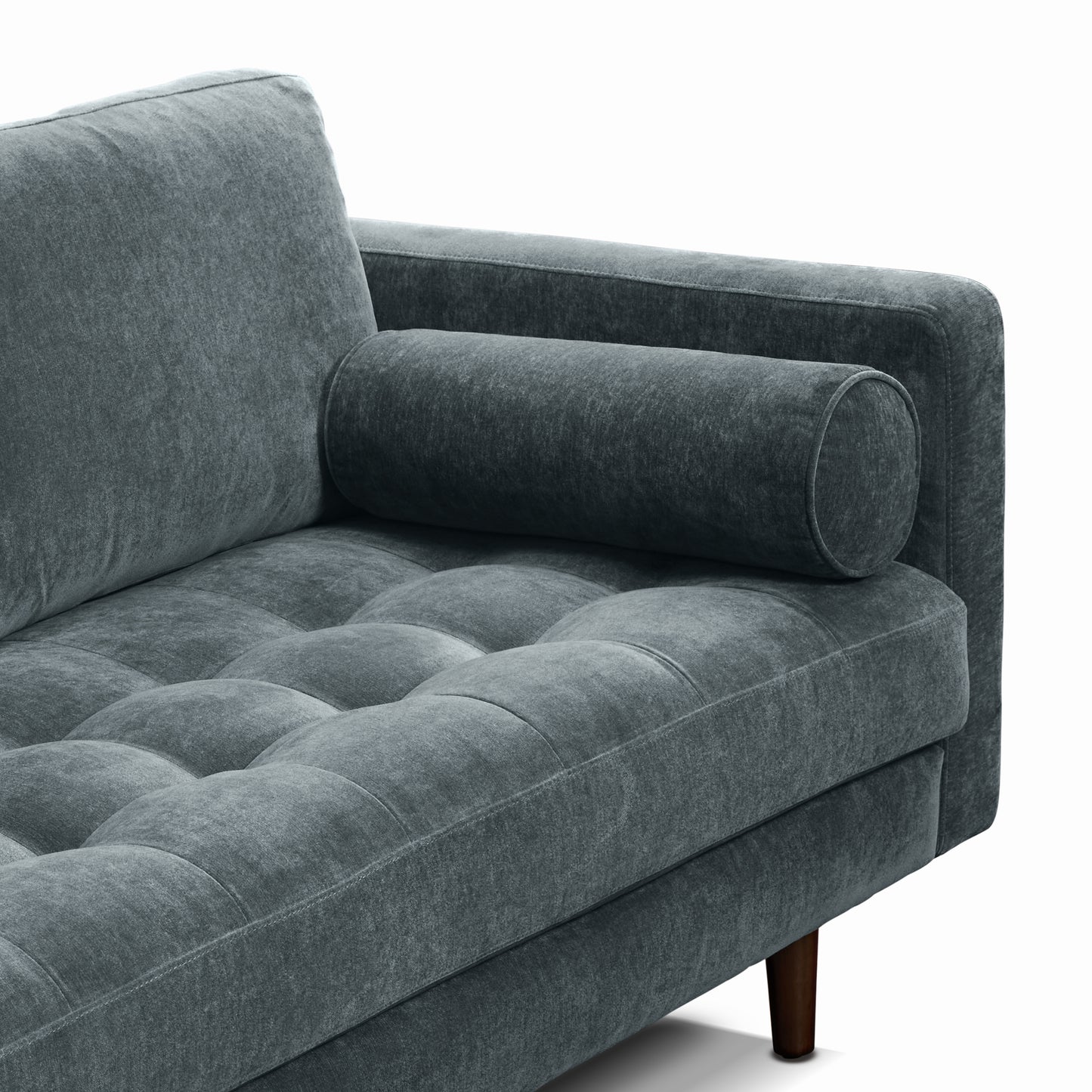 Napa Velvet Corner Sectional Sofa | Boreal Blue