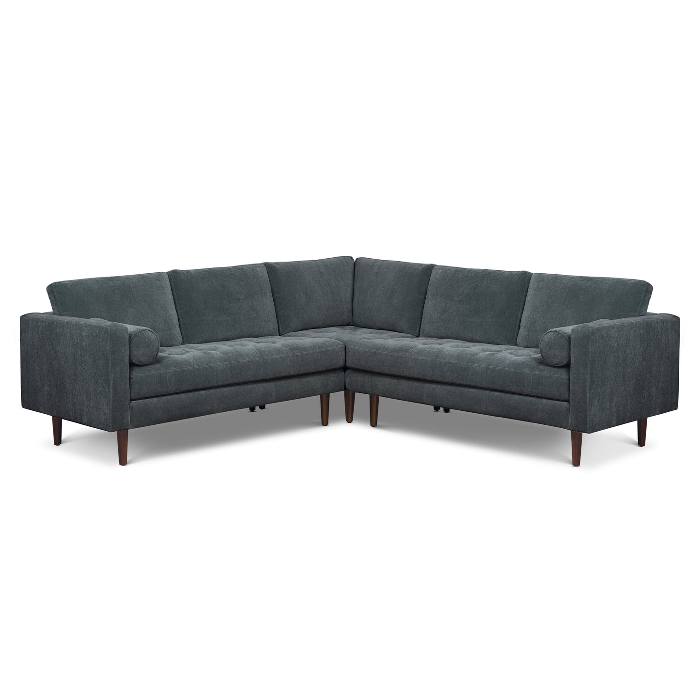 Napa Velvet Corner Sectional Sofa | Boreal Blue